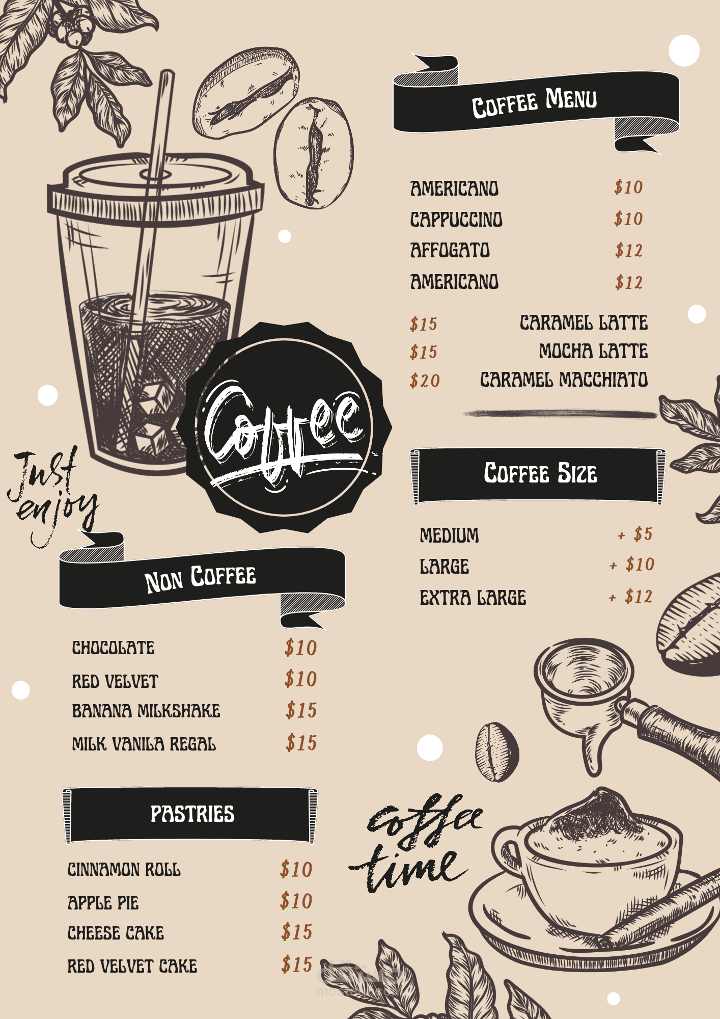 coffe menu