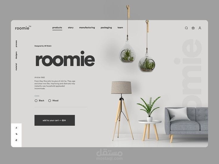 furniture UI UX