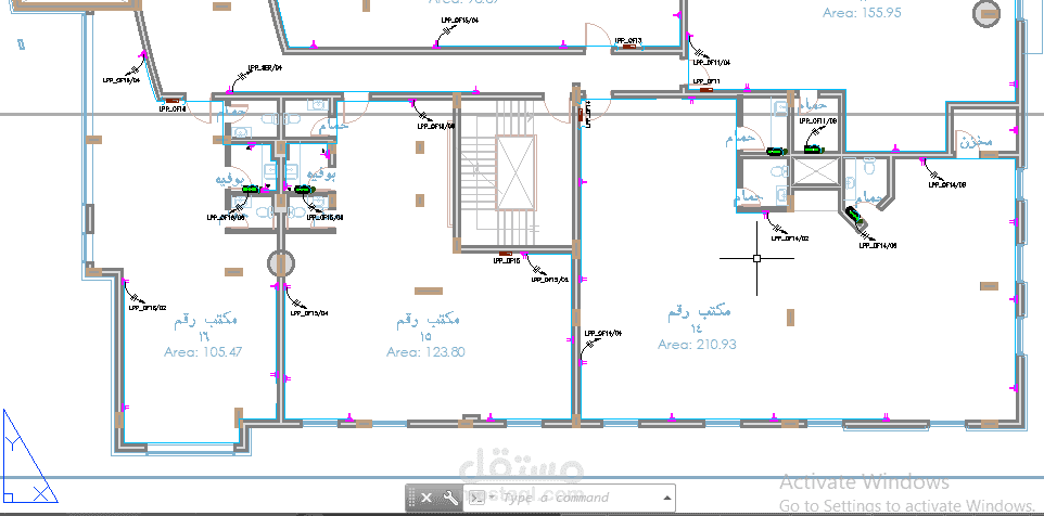 تصميم كهرباء كامل لأنظمة التيار القوي والضعيف لمكاتب ومحال تجارية في الرياض في المملكة االعربية السعودية