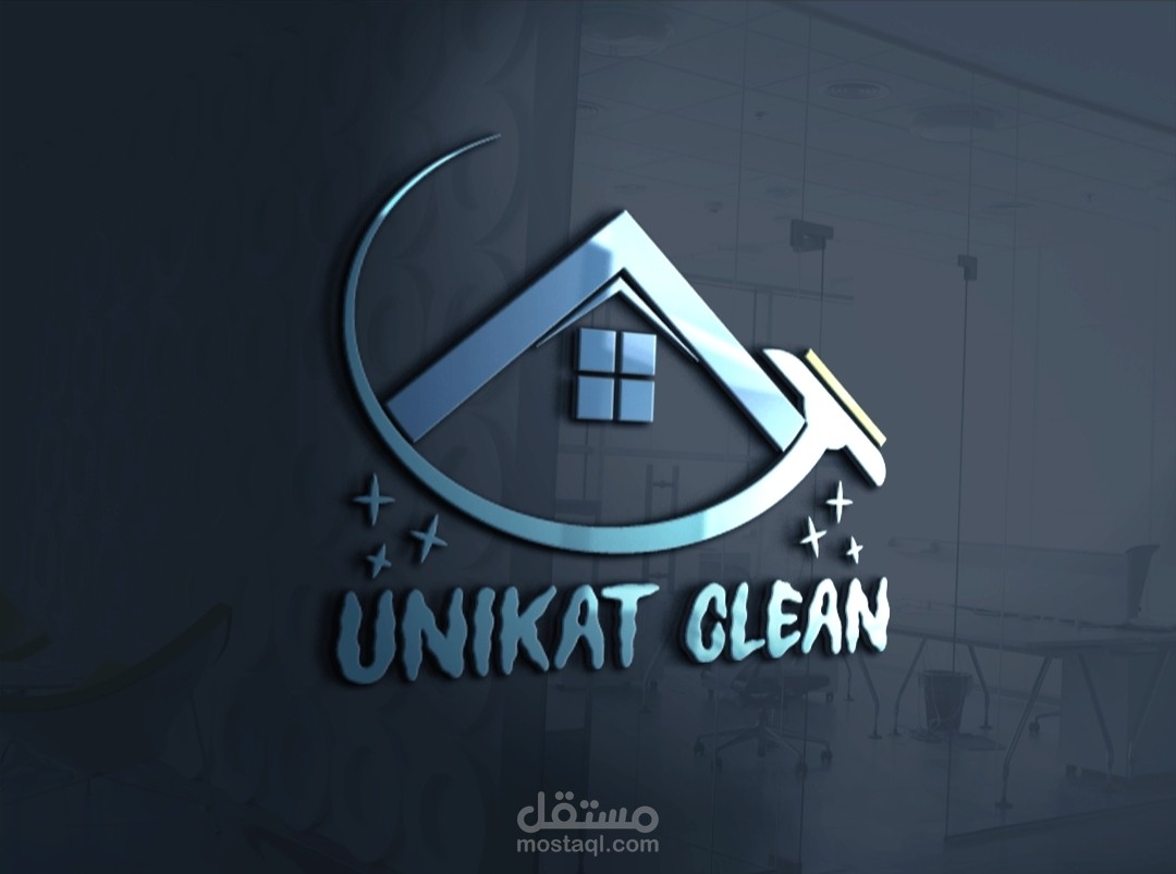 شعار لشركة نظافة منازل