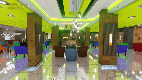 تصميم داخلي ثري دي - كافيه ومطعم ديزير