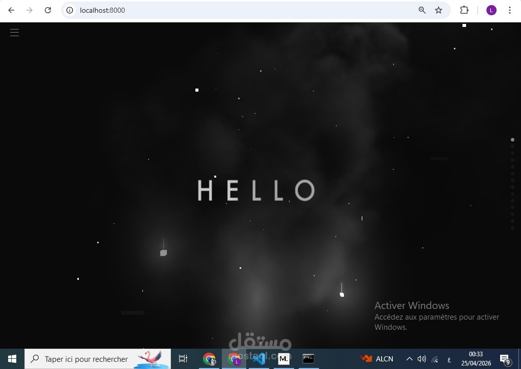 تطوير موقعي الشخصي تفاعلي ثلاثي الأبعاد (Three.js /3D/GSAP)