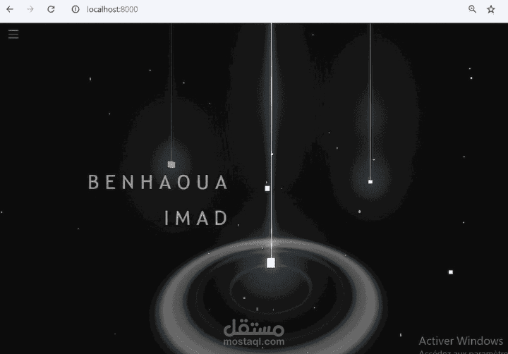 تطوير موقعي الشخصي تفاعلي ثلاثي الأبعاد (Three.js /3D/GSAP)