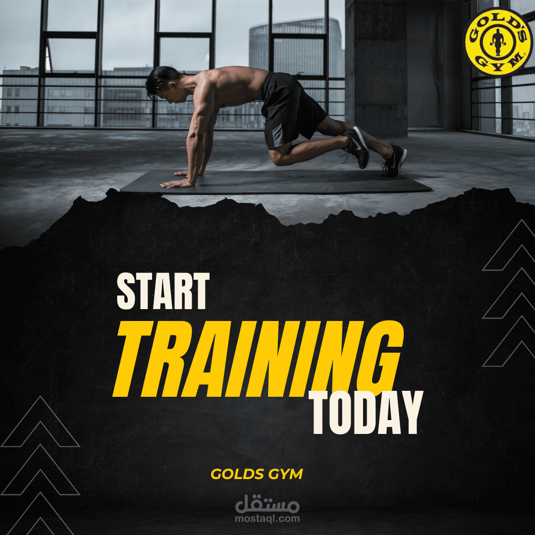 تصميم ديزاين لفرع Golds gym