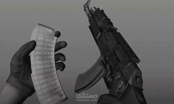 مثال لسلاح أنميشن fps