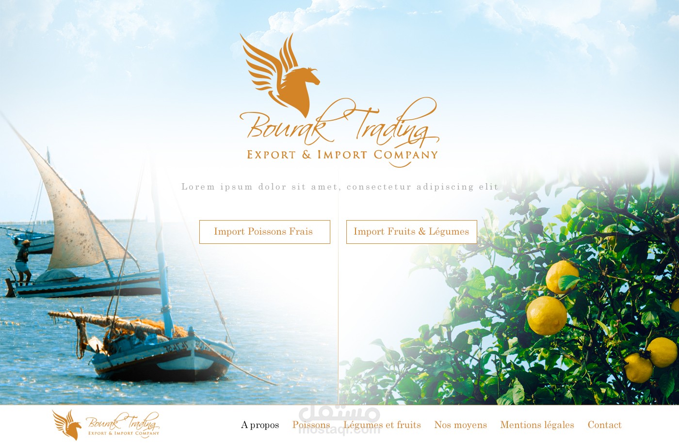 موقع واب bouraq trading wordpress