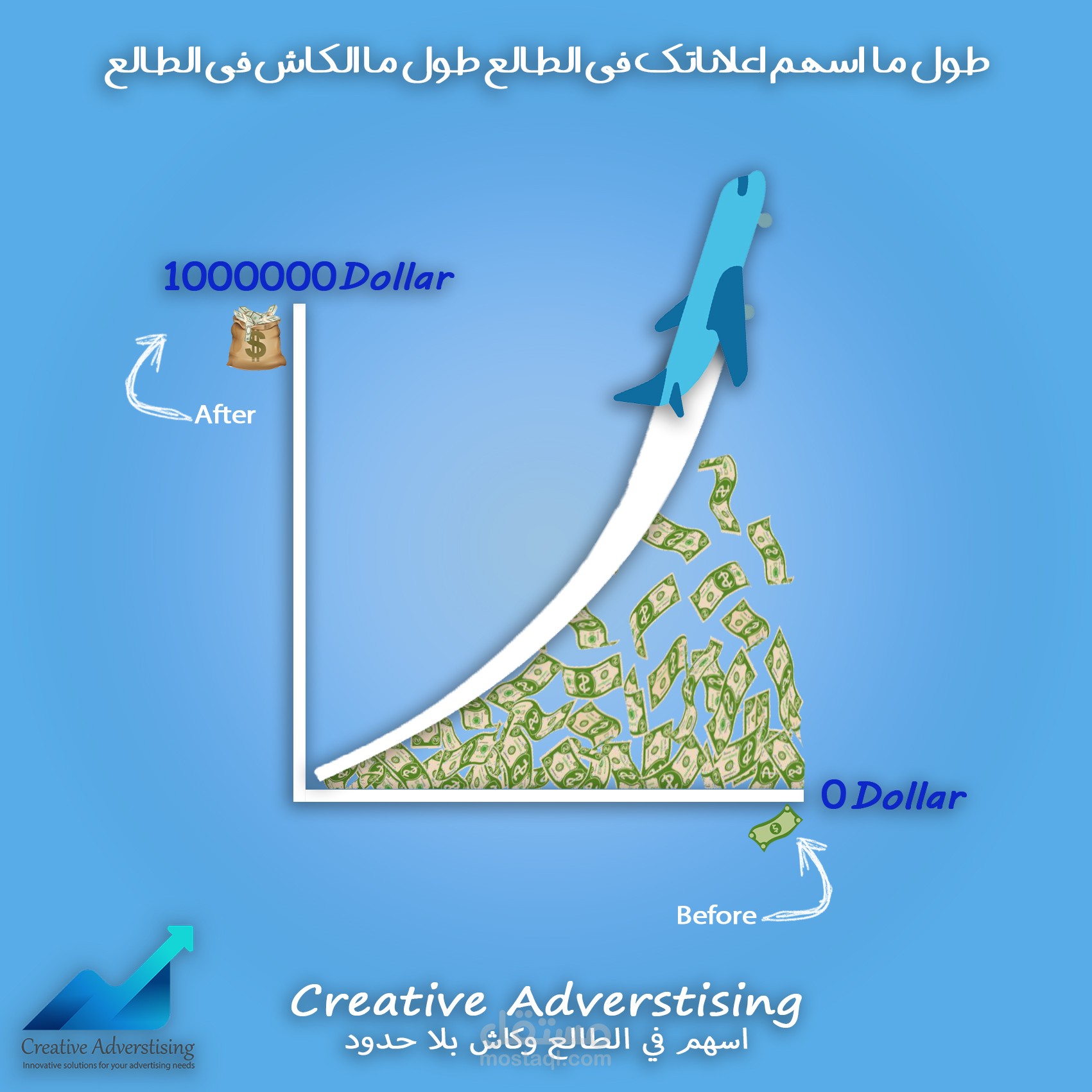 تصميم اعلان سوشيال لصفحه Creative Adverstising