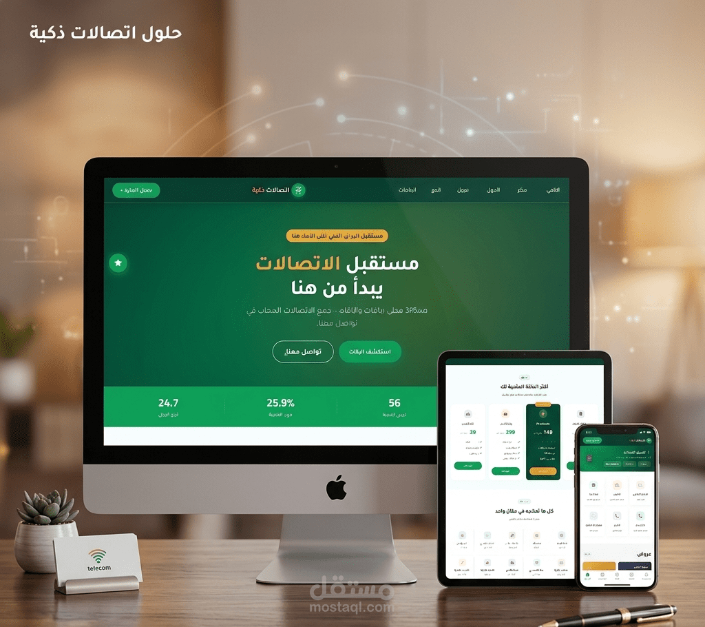 تصميم موقع لشركة الاتصالات.