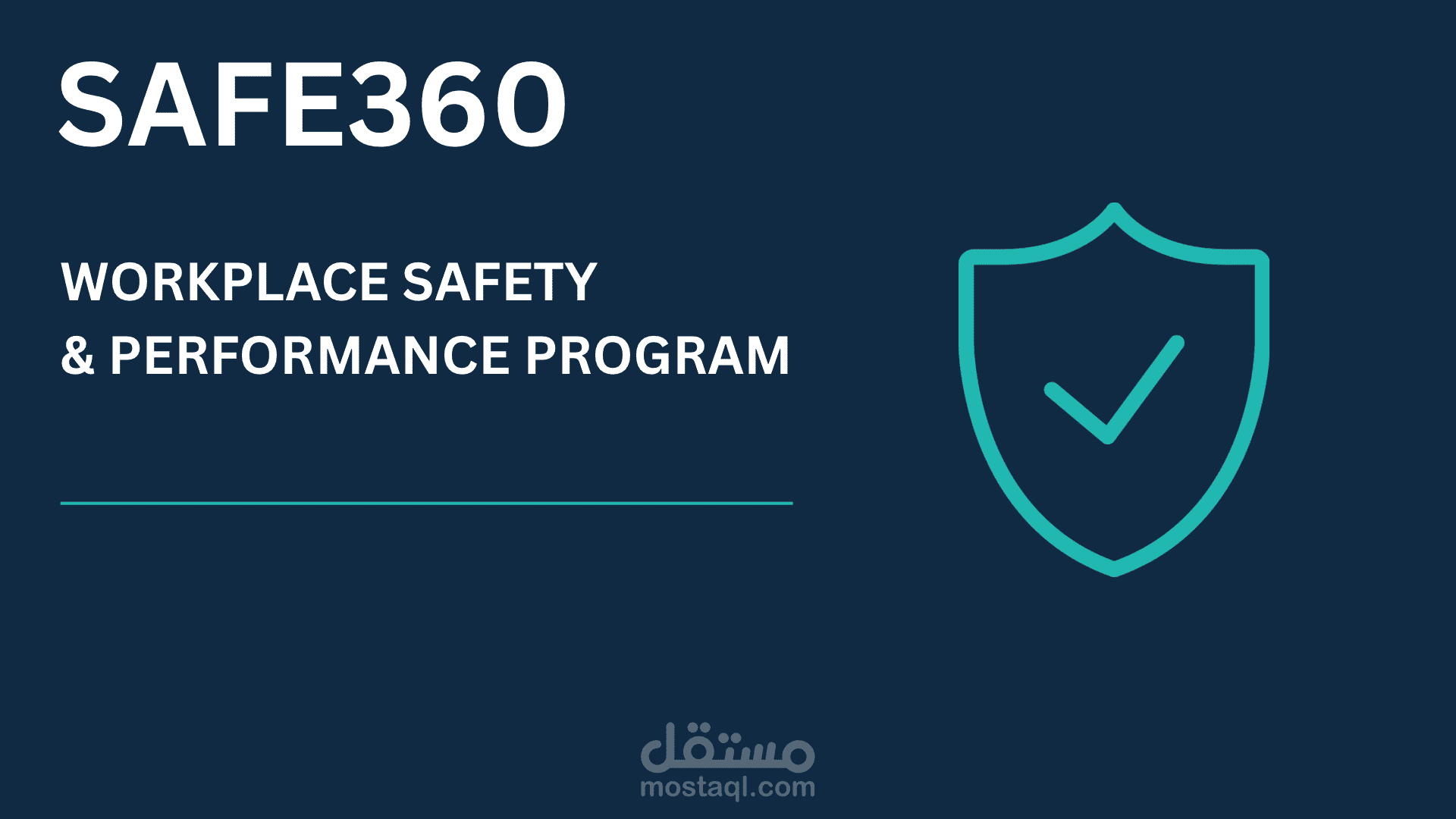 تصميم عرض تقديمي احترافي لبرنامج السلامة المهنية SAFE360