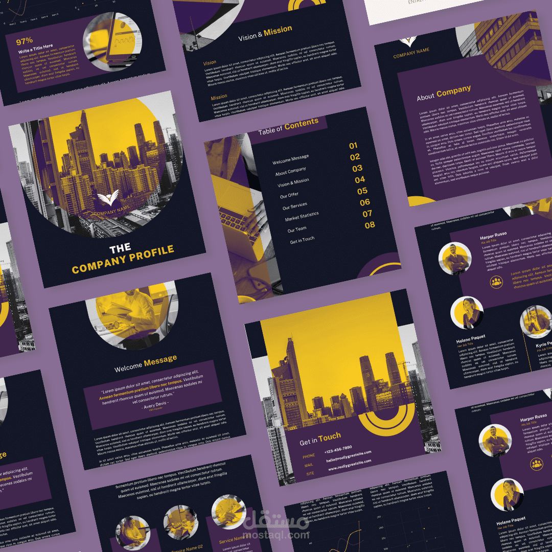 تصميم بروفايل تسويقى و احترافى لشركتك