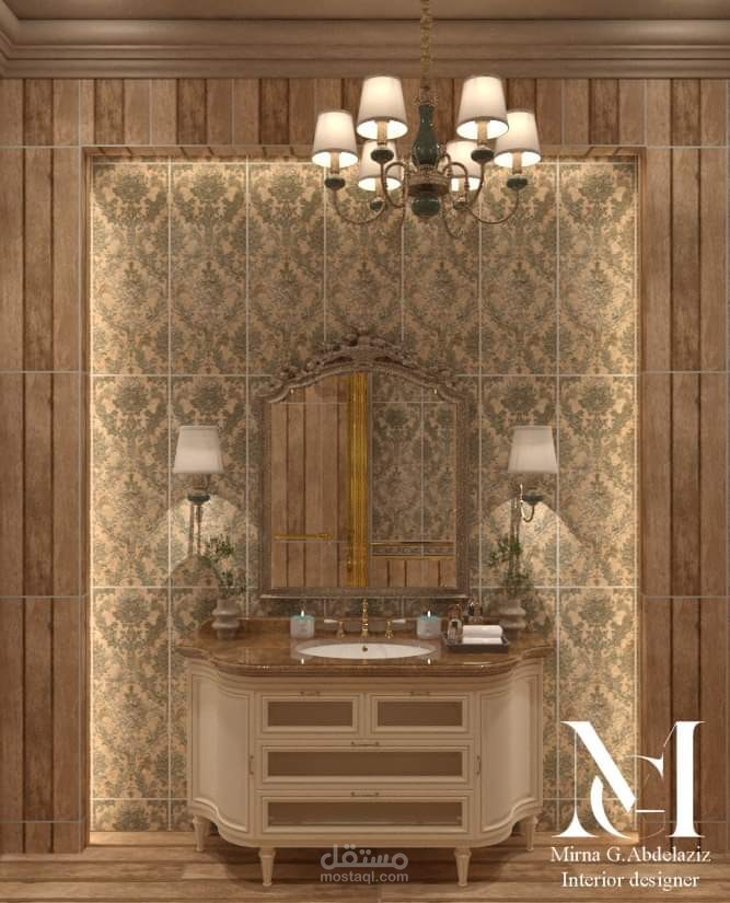 حمام كلاسيك من سيراميك بلاتينو