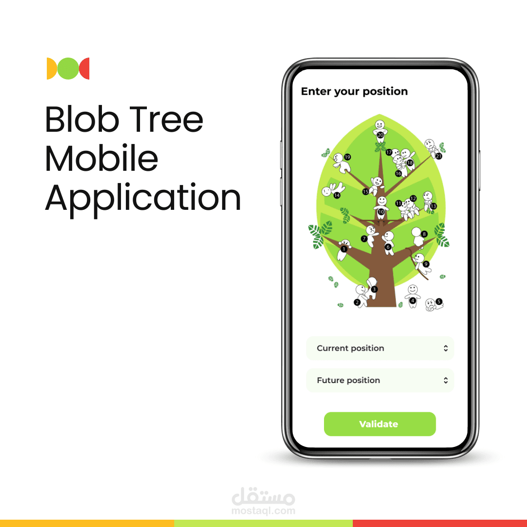 BlobTree ui design and developement of  application