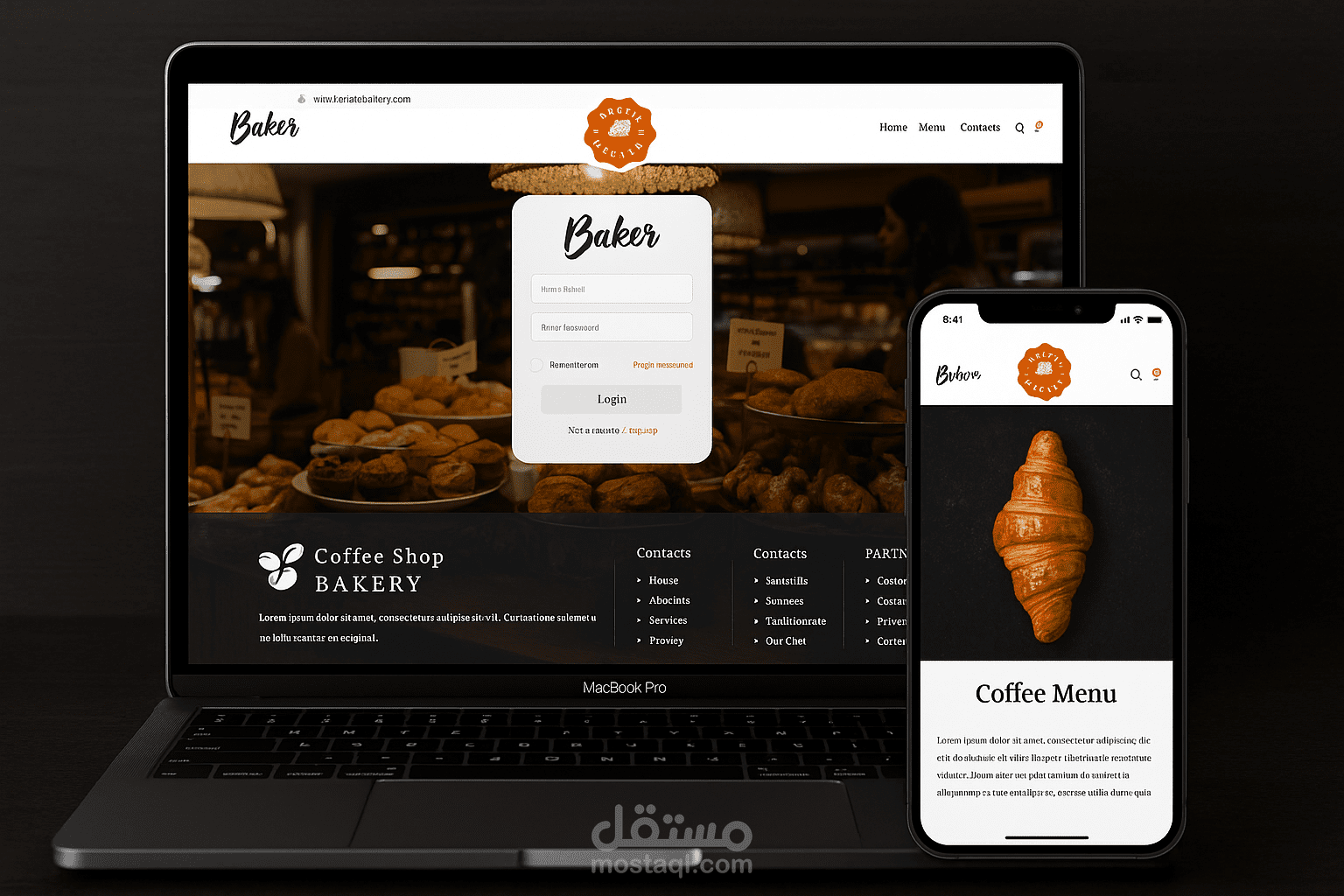 Bakery & Coffee Shop (E-commerce Website)