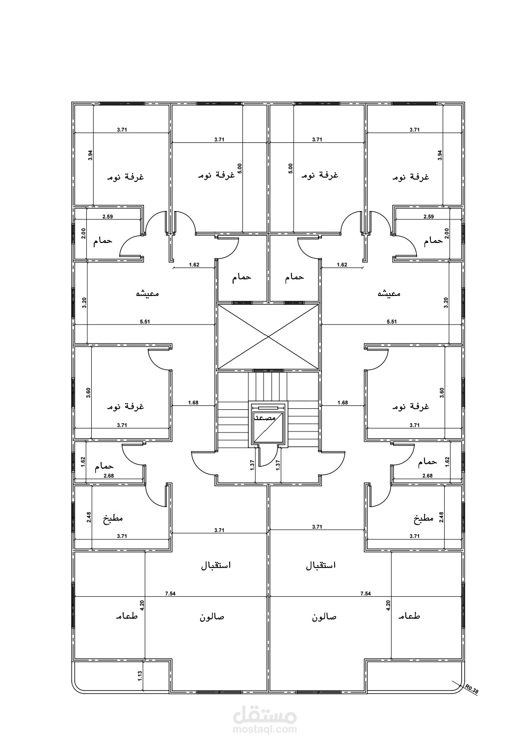 مشروع شقتين دور تاني متكرر