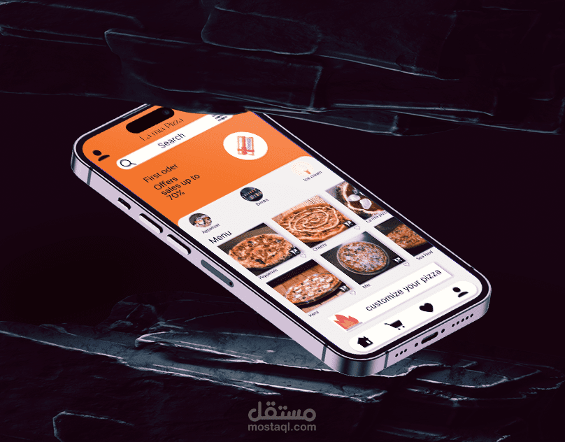 food app ui/ux and logo design