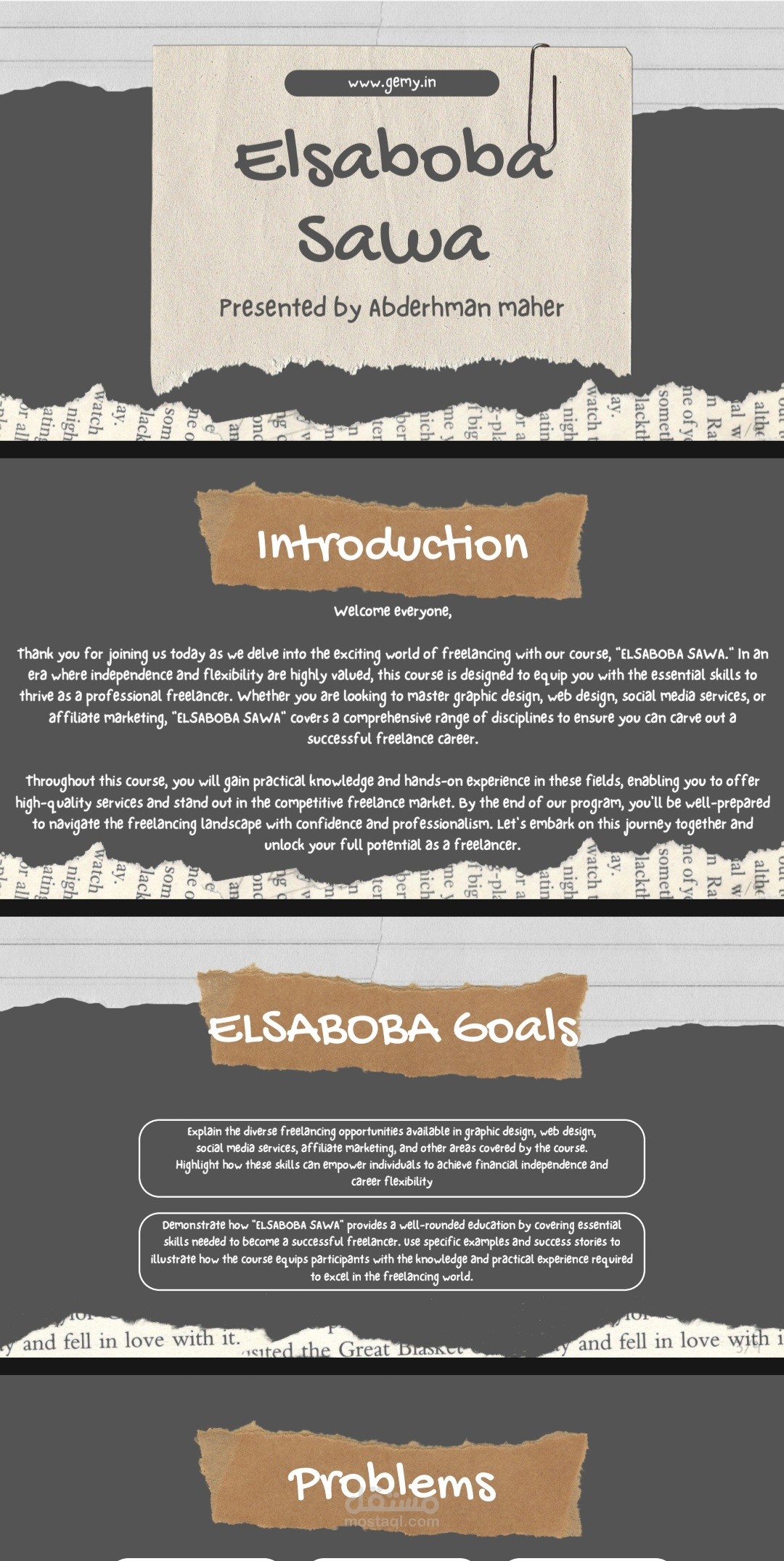 تصميم بريزنتيشن باللغة العربية والإنجليزيه لاحد العملاء