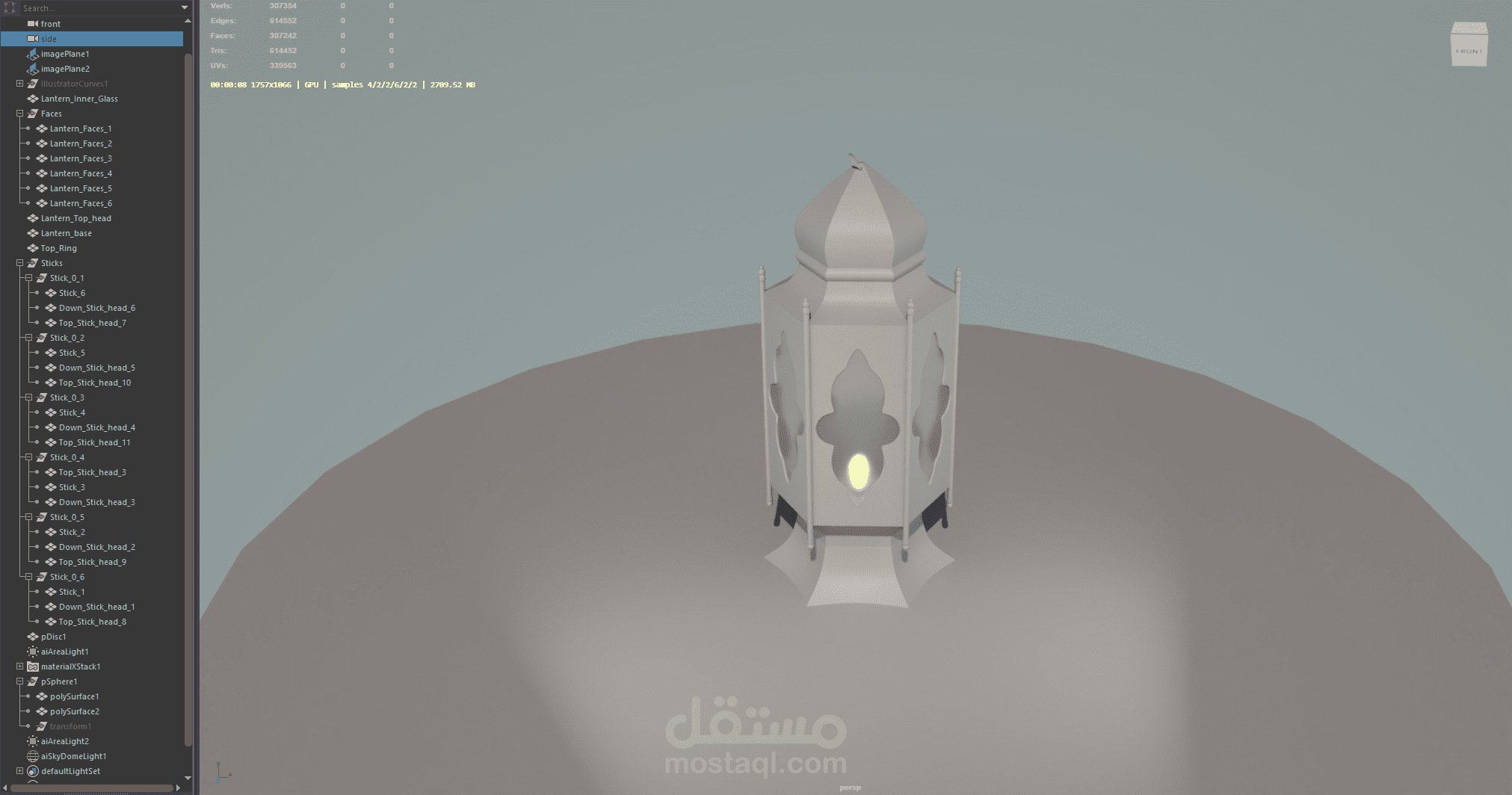 تصميم ثلاثي الابعاد فانوس رمضان