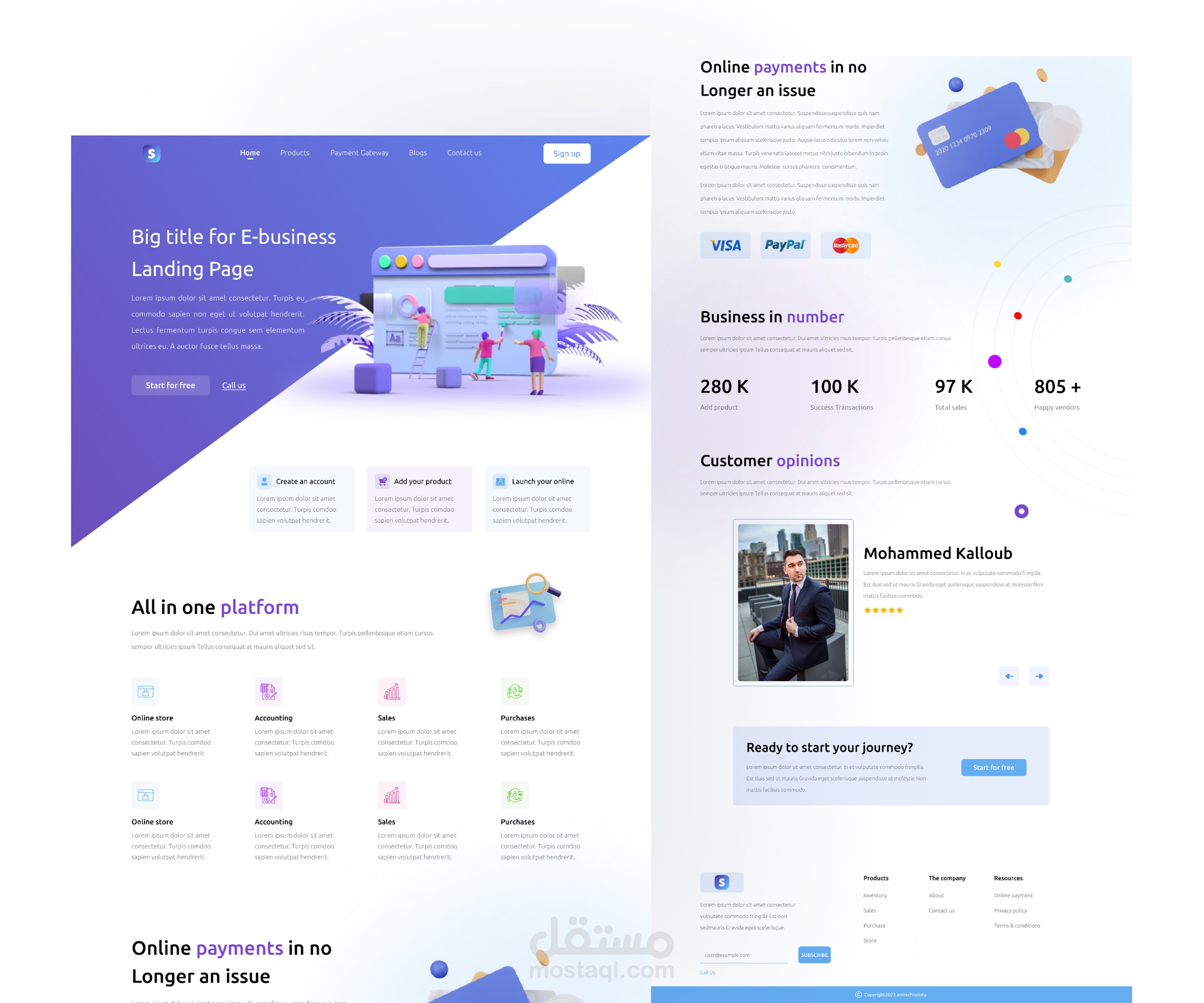 تصميم صفحة هبوط(Landing Page)
