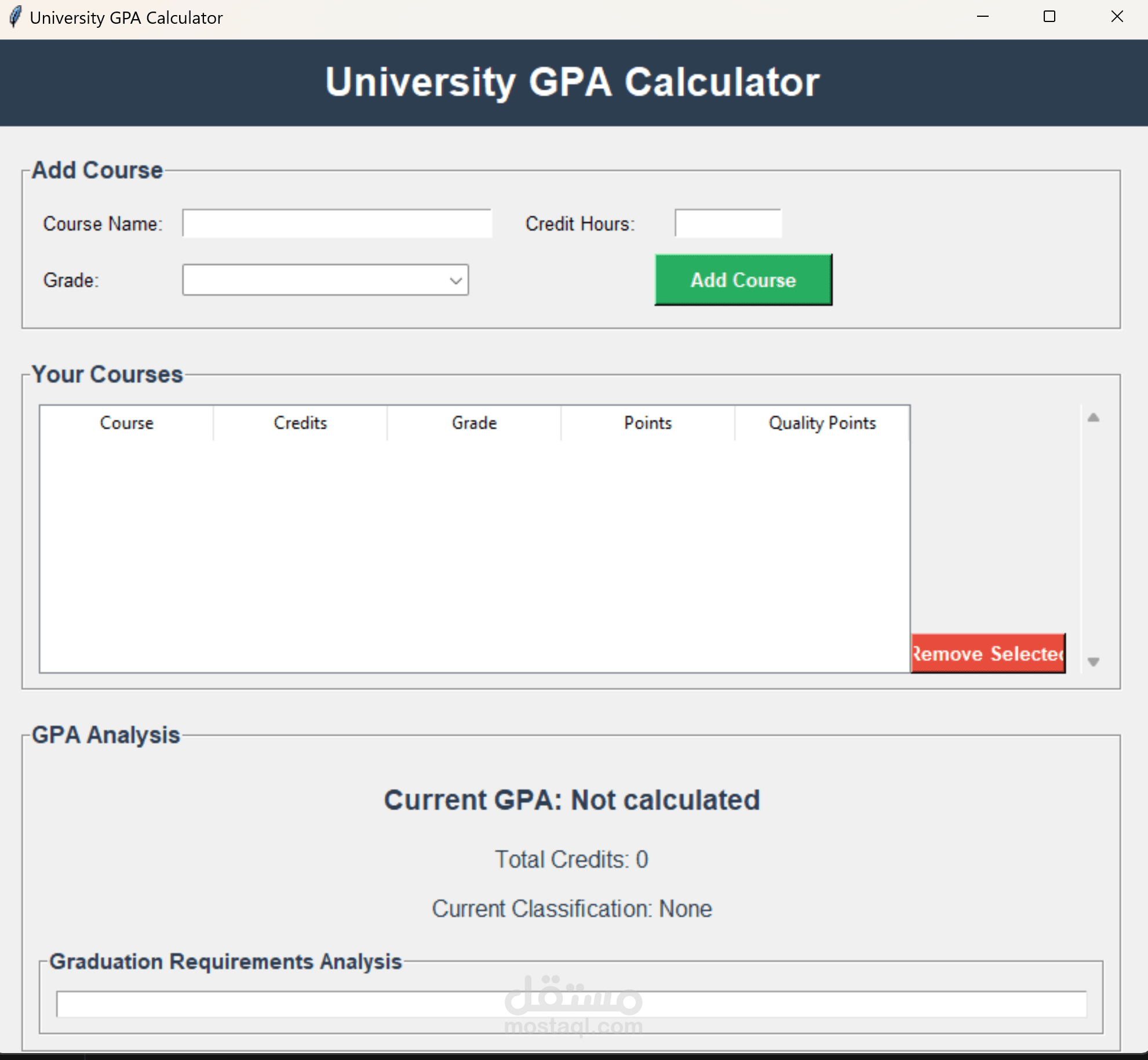 university GPA calculator