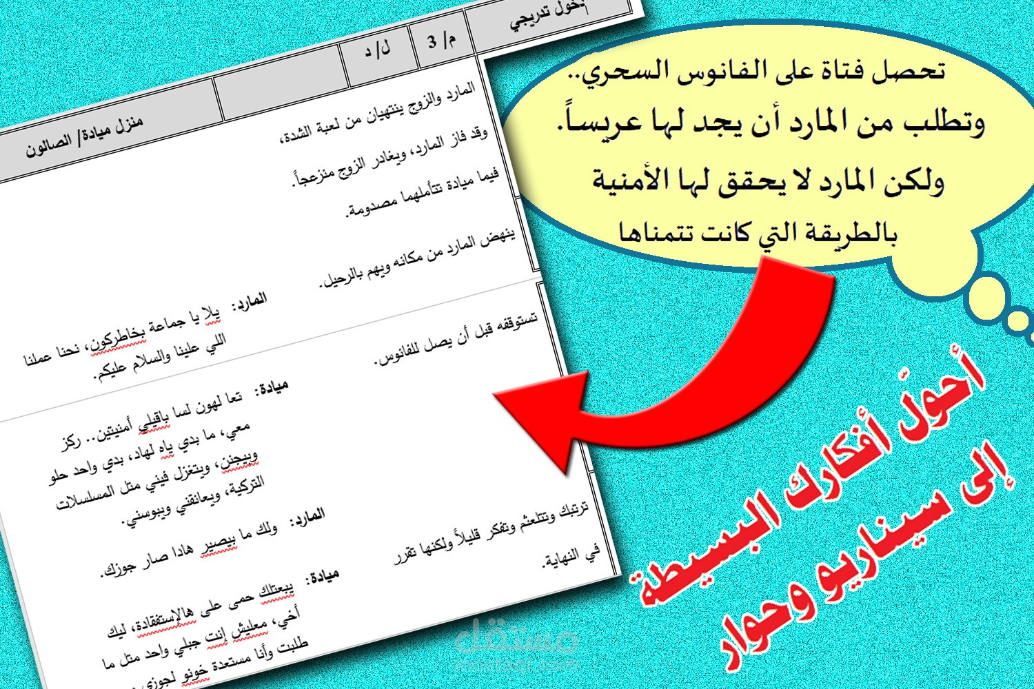 كتابة سيناريو وحوار