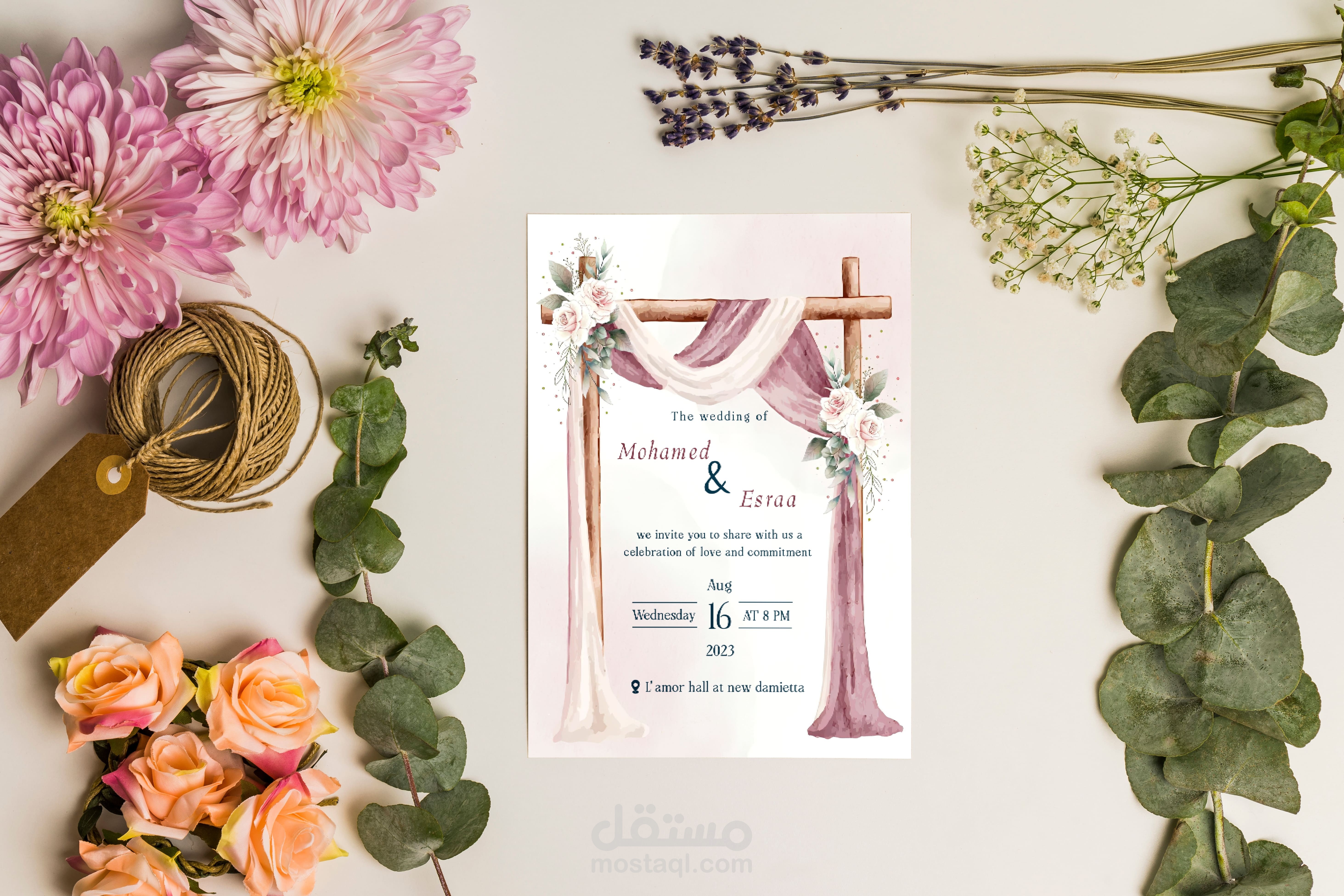 wedding invitation دعوة زفاف