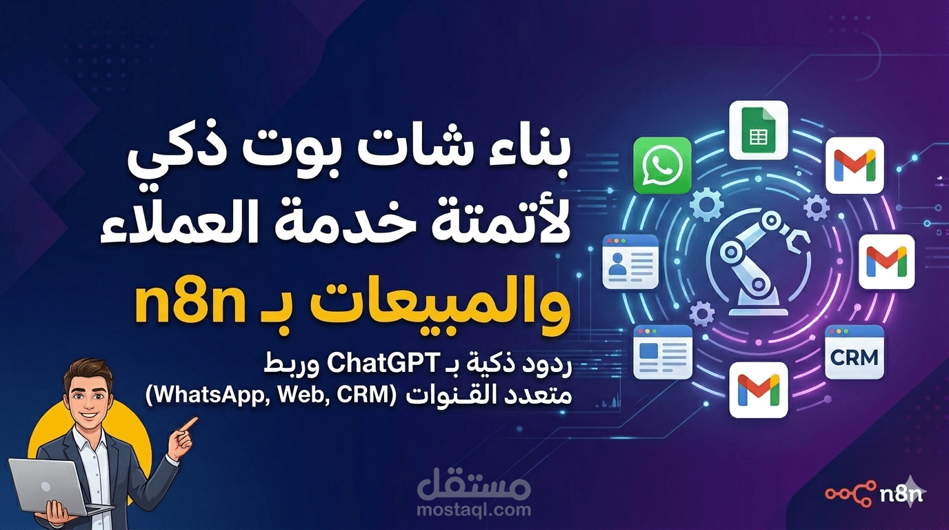 بناء شات بوت ذكي AI Chatbot لأتمتة خدمة العملاء والمبيعات