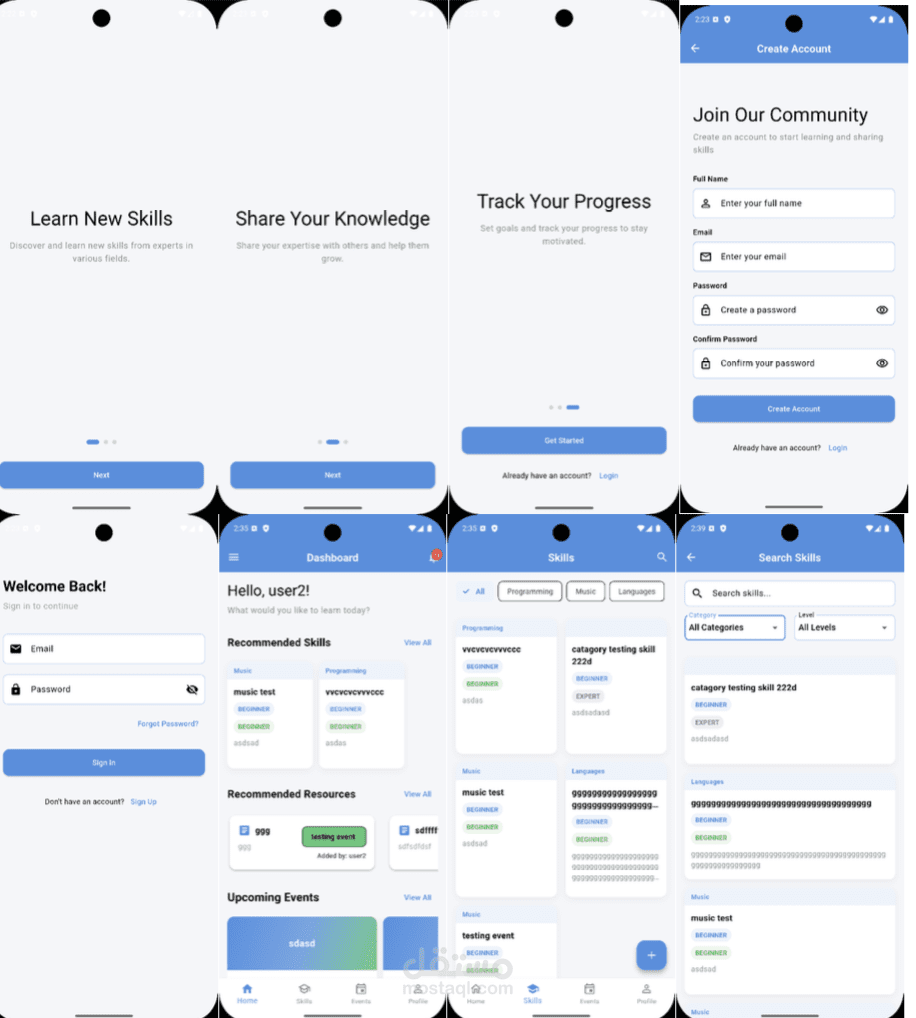 Skill Sharing Mobile Application