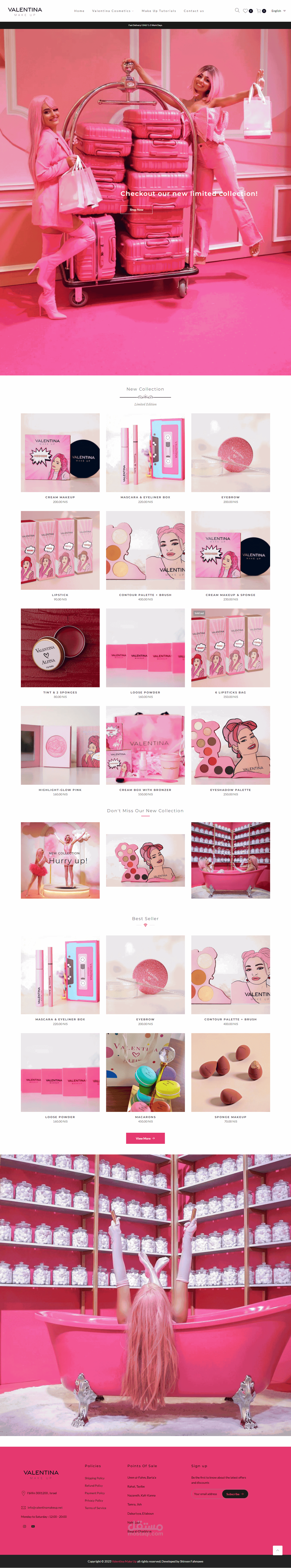 valentina makeup store