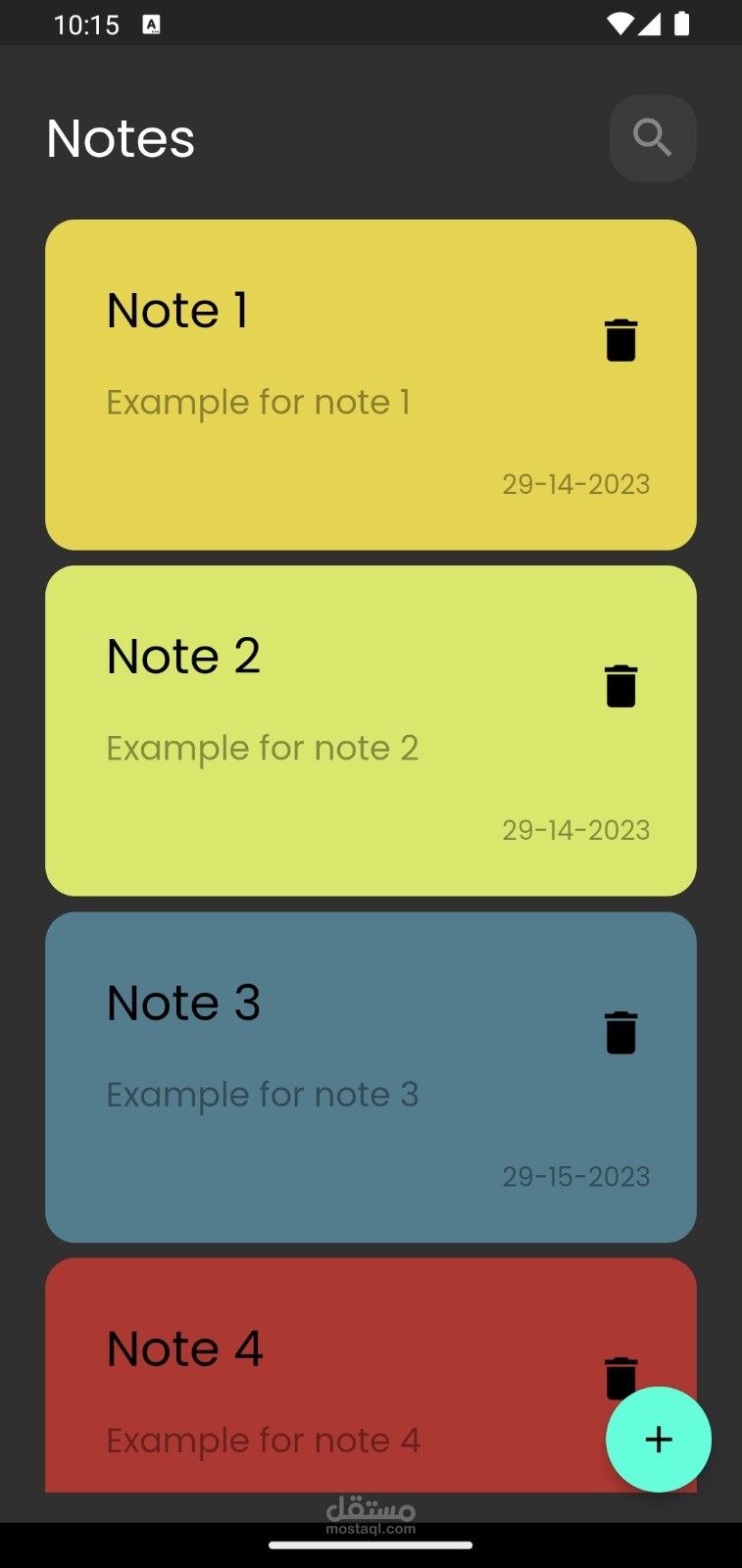 Notes &ToDo App Using Hive database