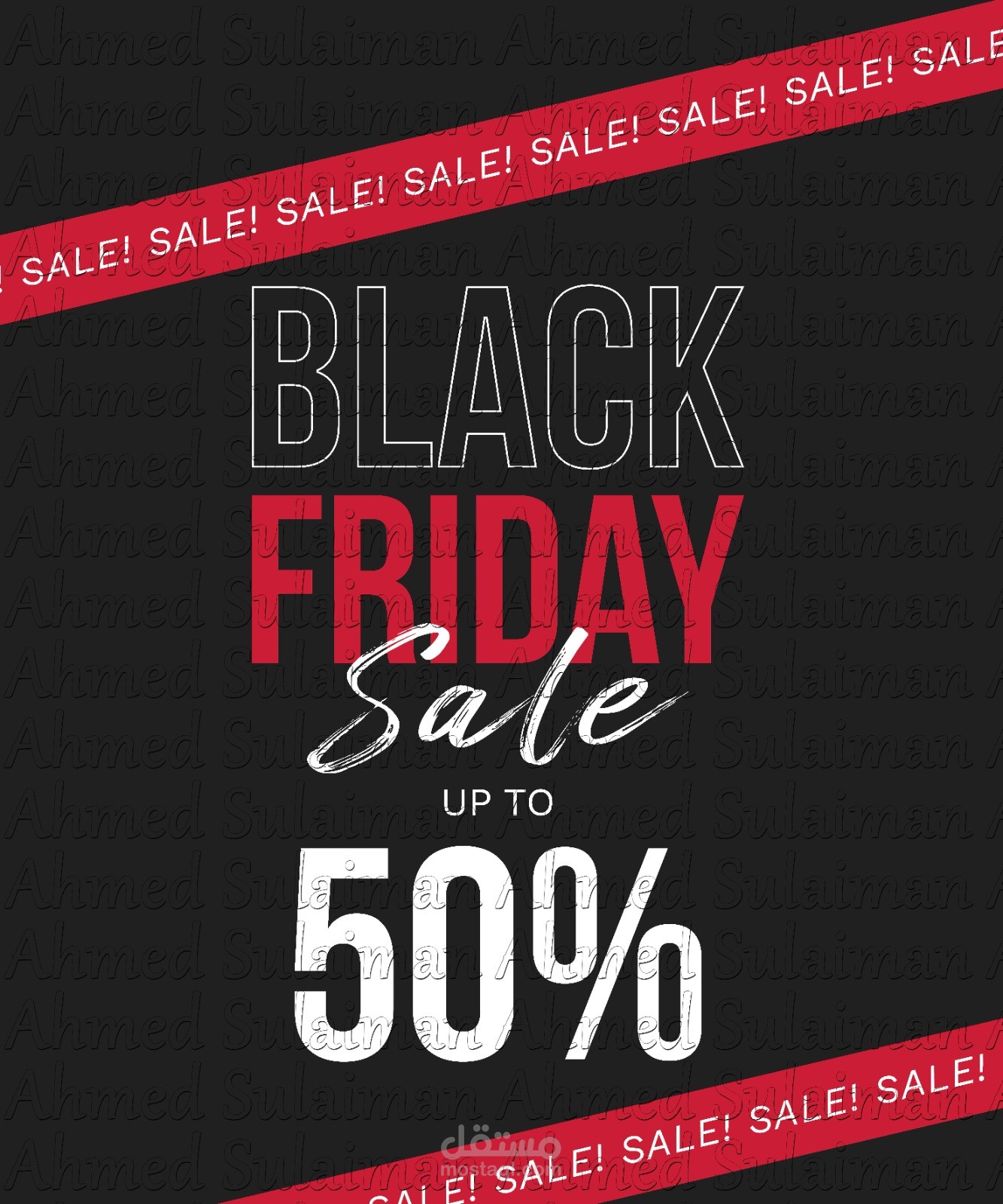 تصميم  خصم 50% لـ BLACK FRIDAY
