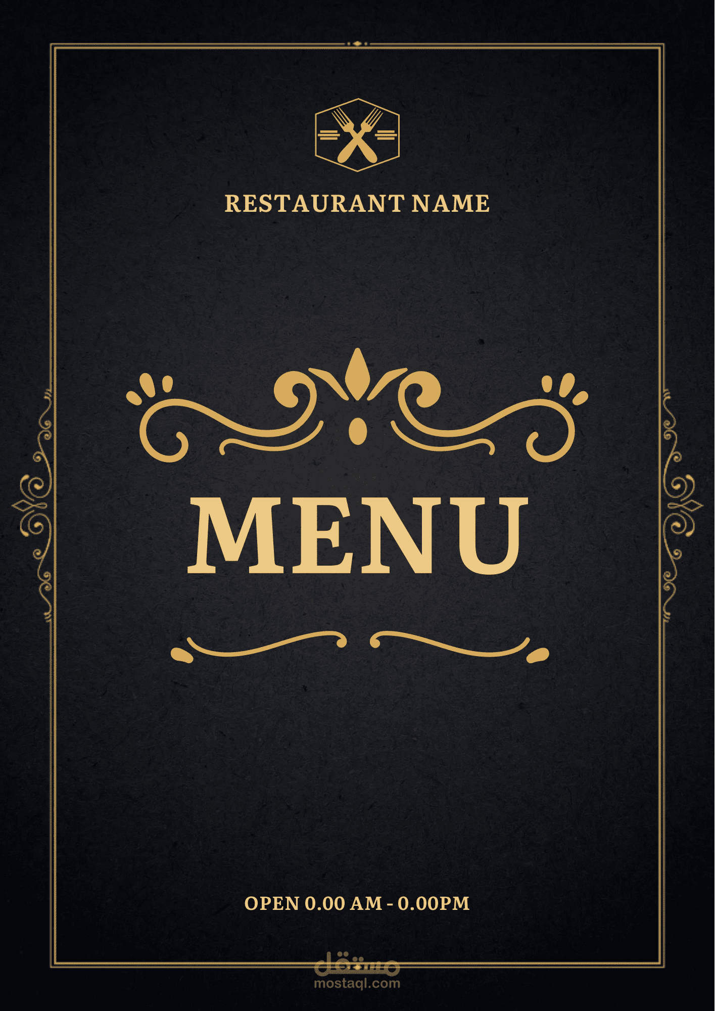 Menu food and drinks