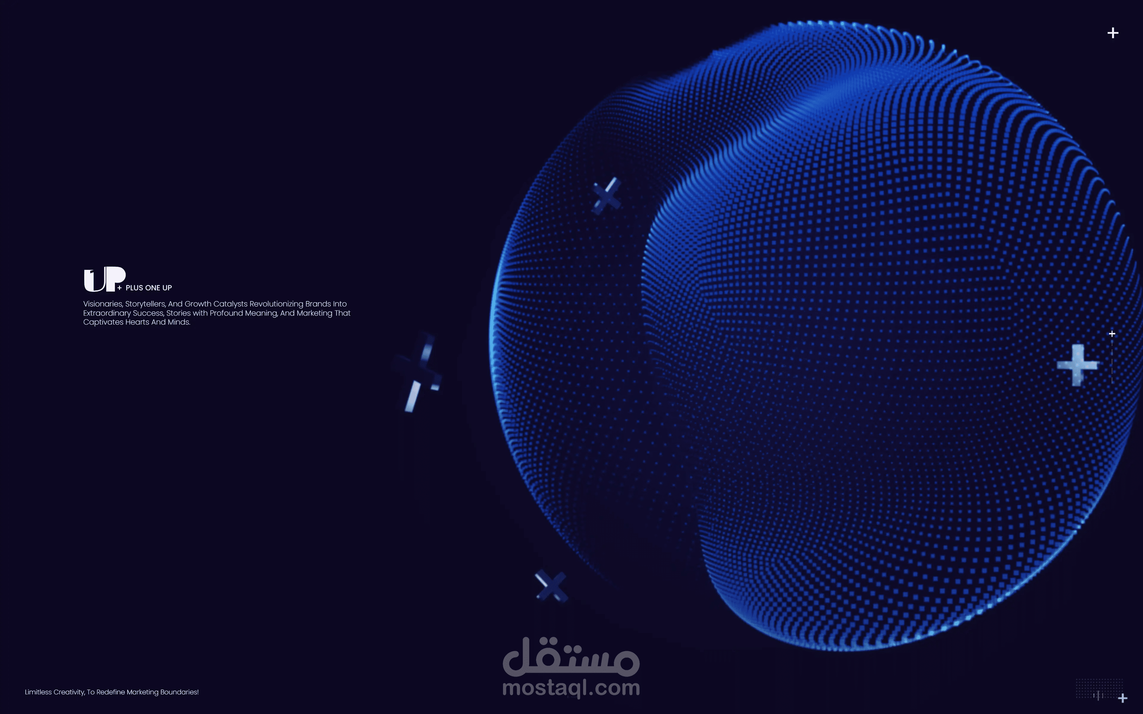 موقع إبداعي (بتصميم ثلاثي الأبعاد)