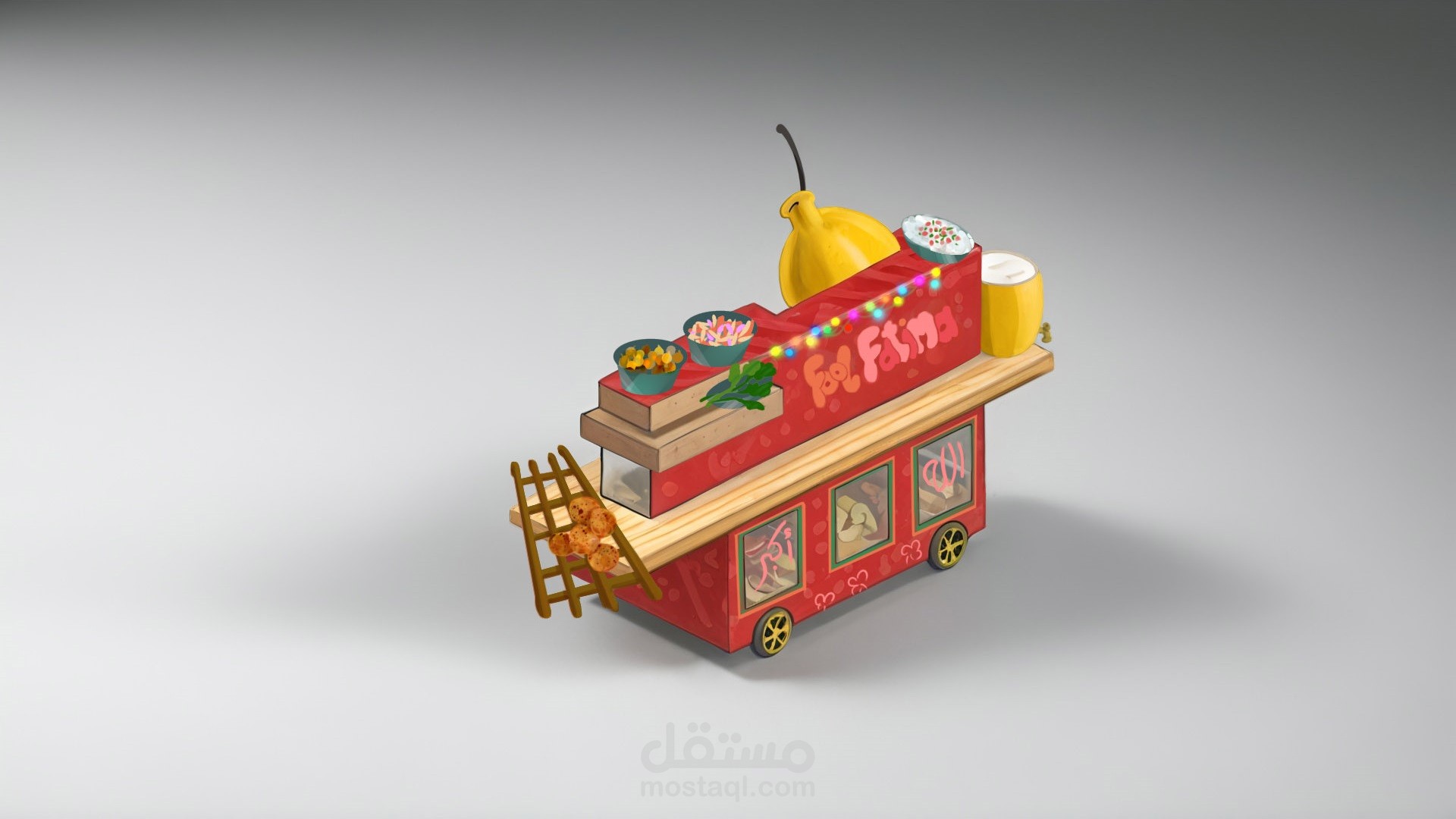 رسم عناصر لتطبيق على الهاتف