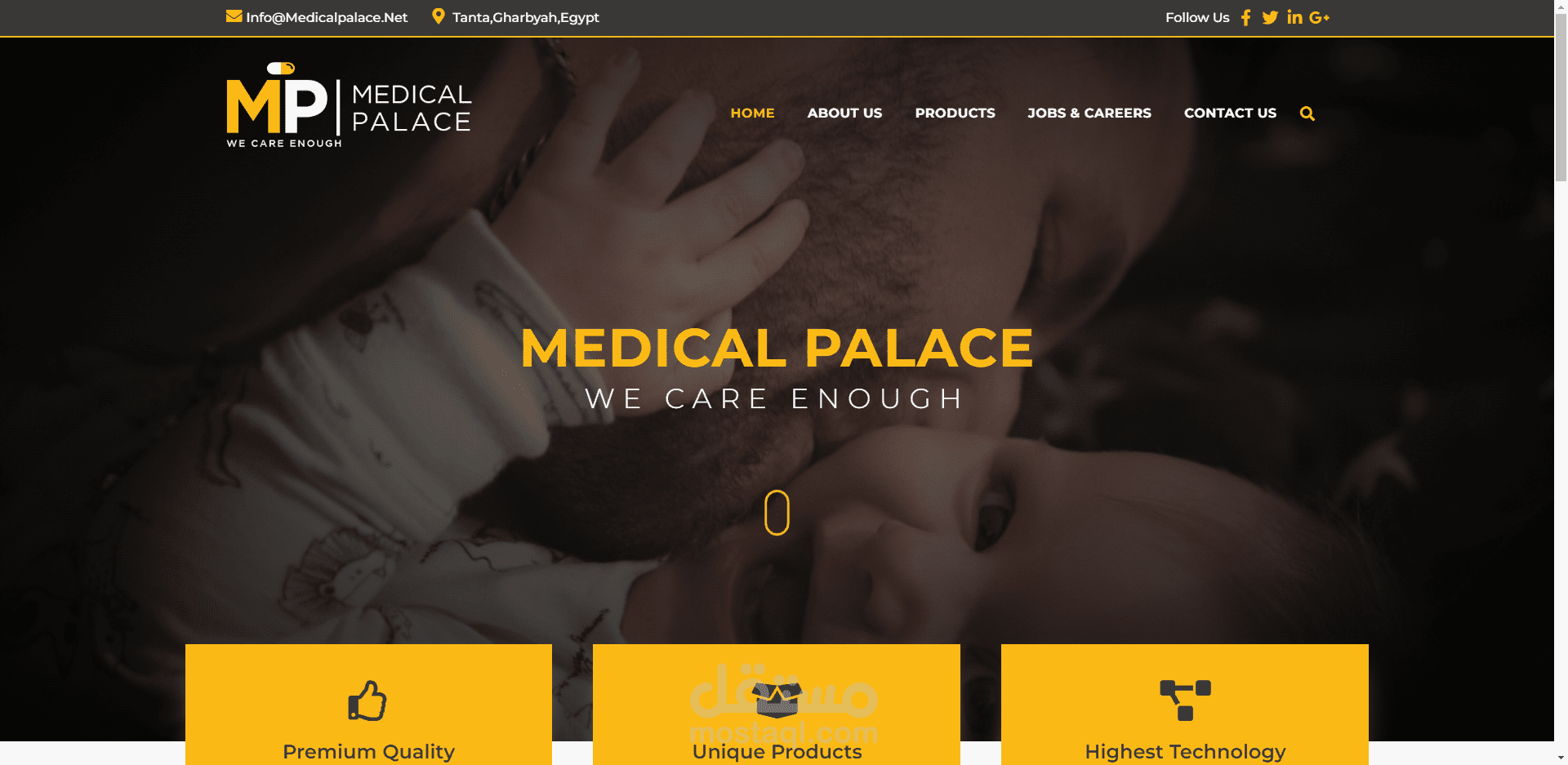 تصميم موقع لشركة ميديكال بالاس للأدوية