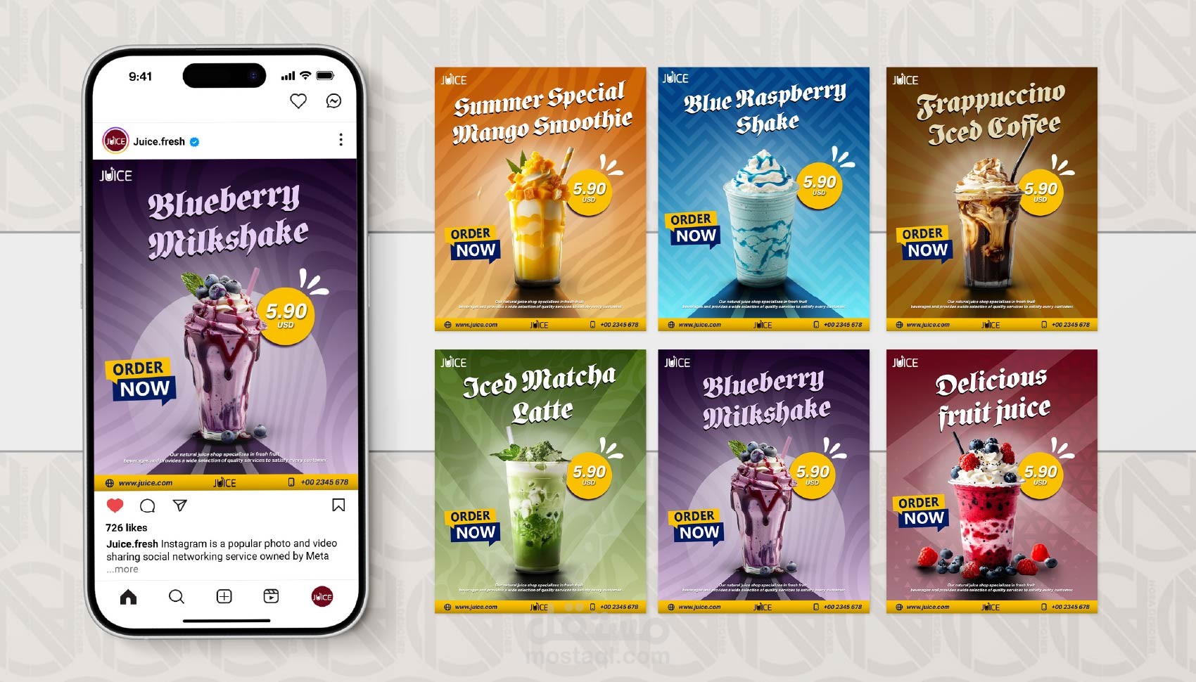 Juice Shop Social Media Designs