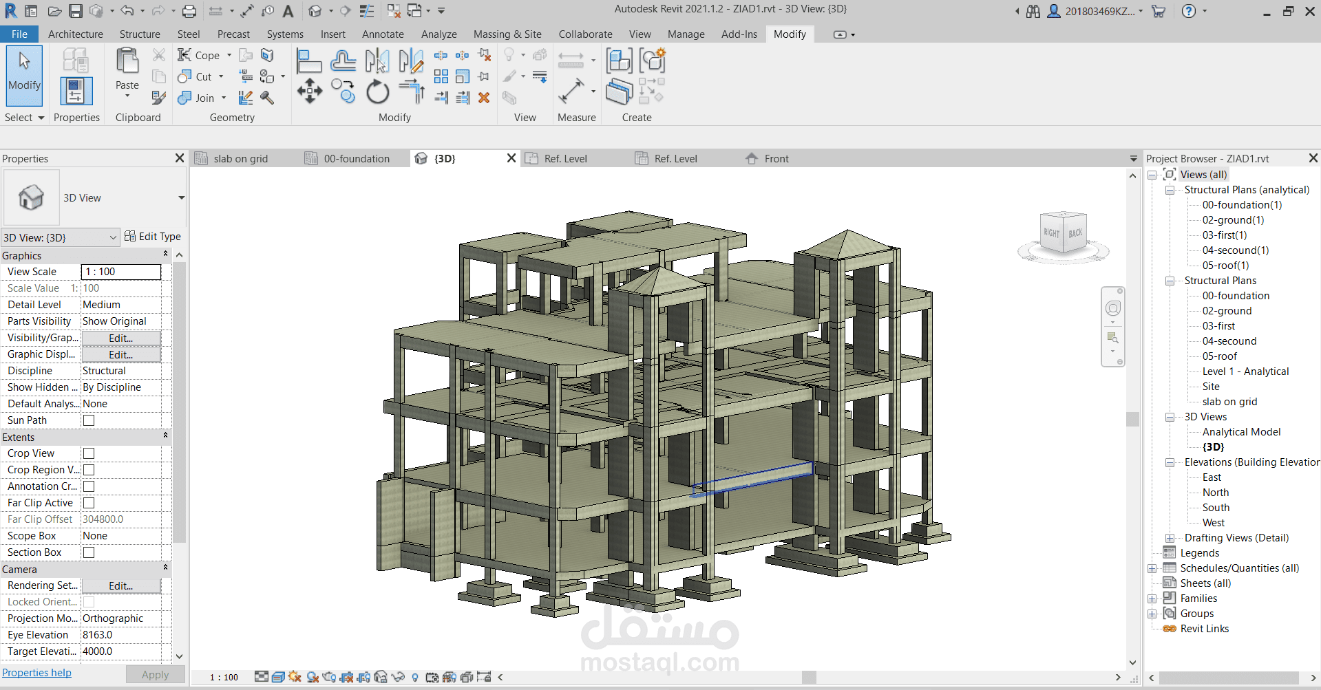 رسم فيلا سكنيةعلي برنامج revit