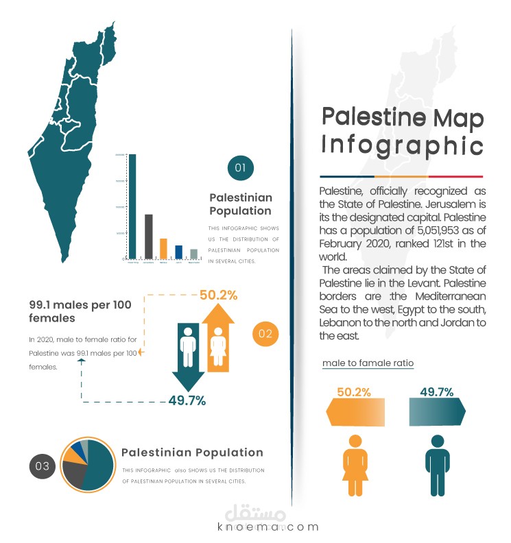 قوالب إنفوجرافيك لفلسطين