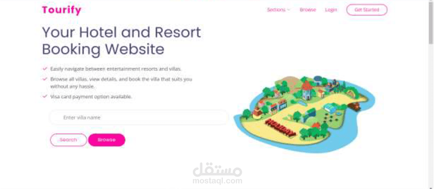 موقع لتوفير الخدمات السياحية