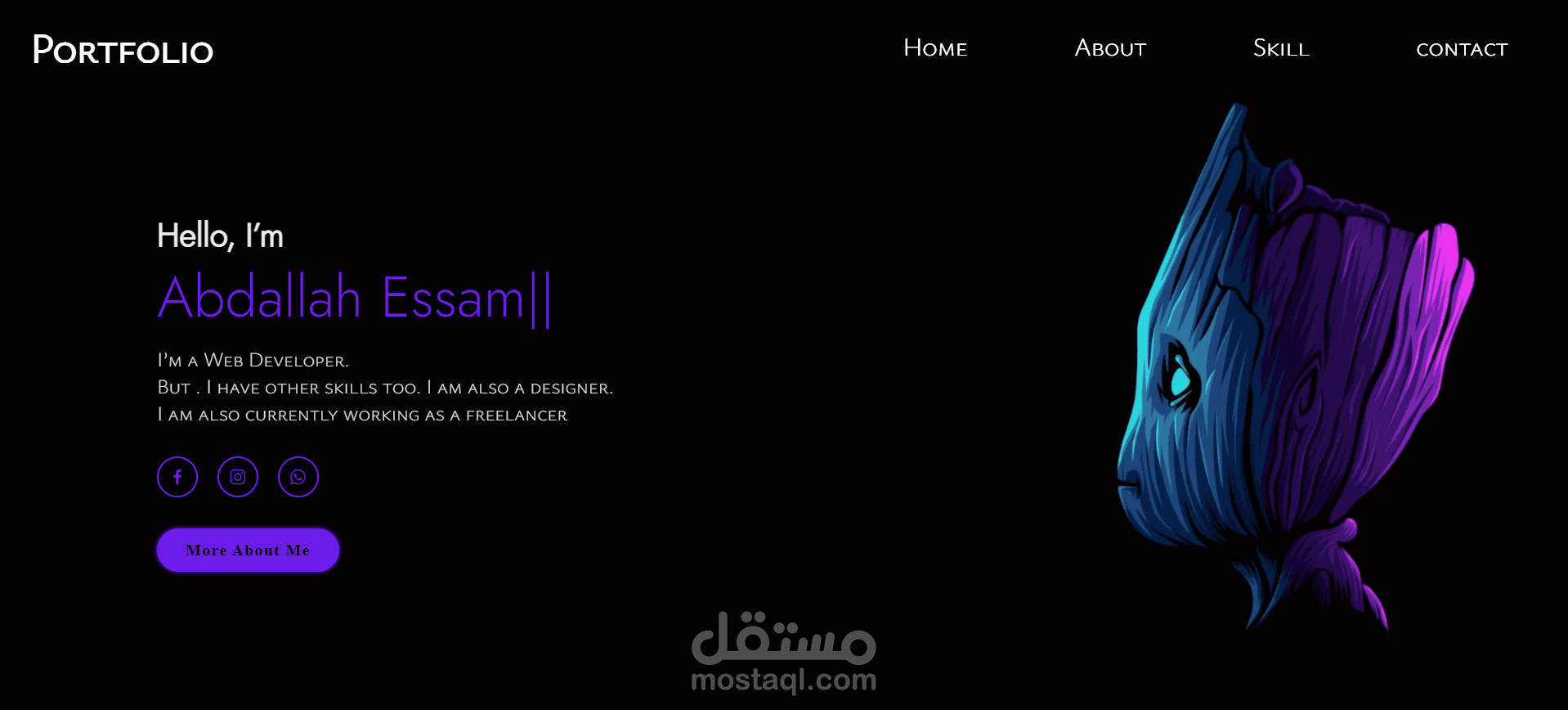 simple potofolio page