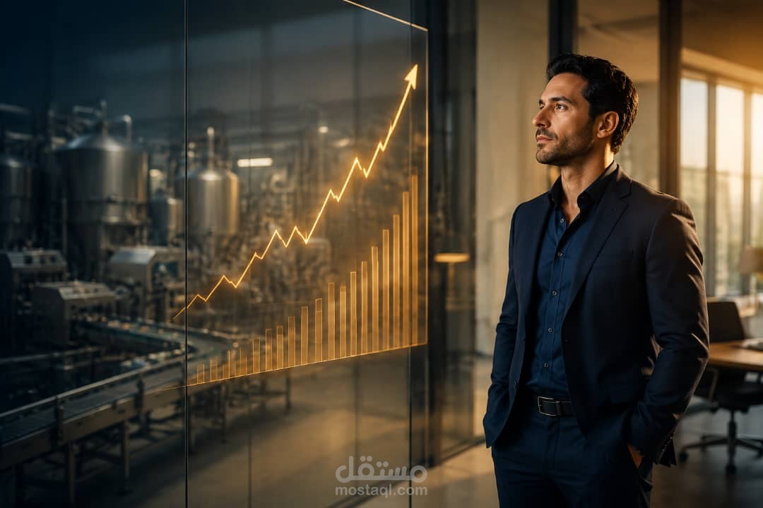 دراسة جدوى مالية وفنية لمصنع صناعات غذائية (نموذج تدفقات نقدية 10 سنوات)