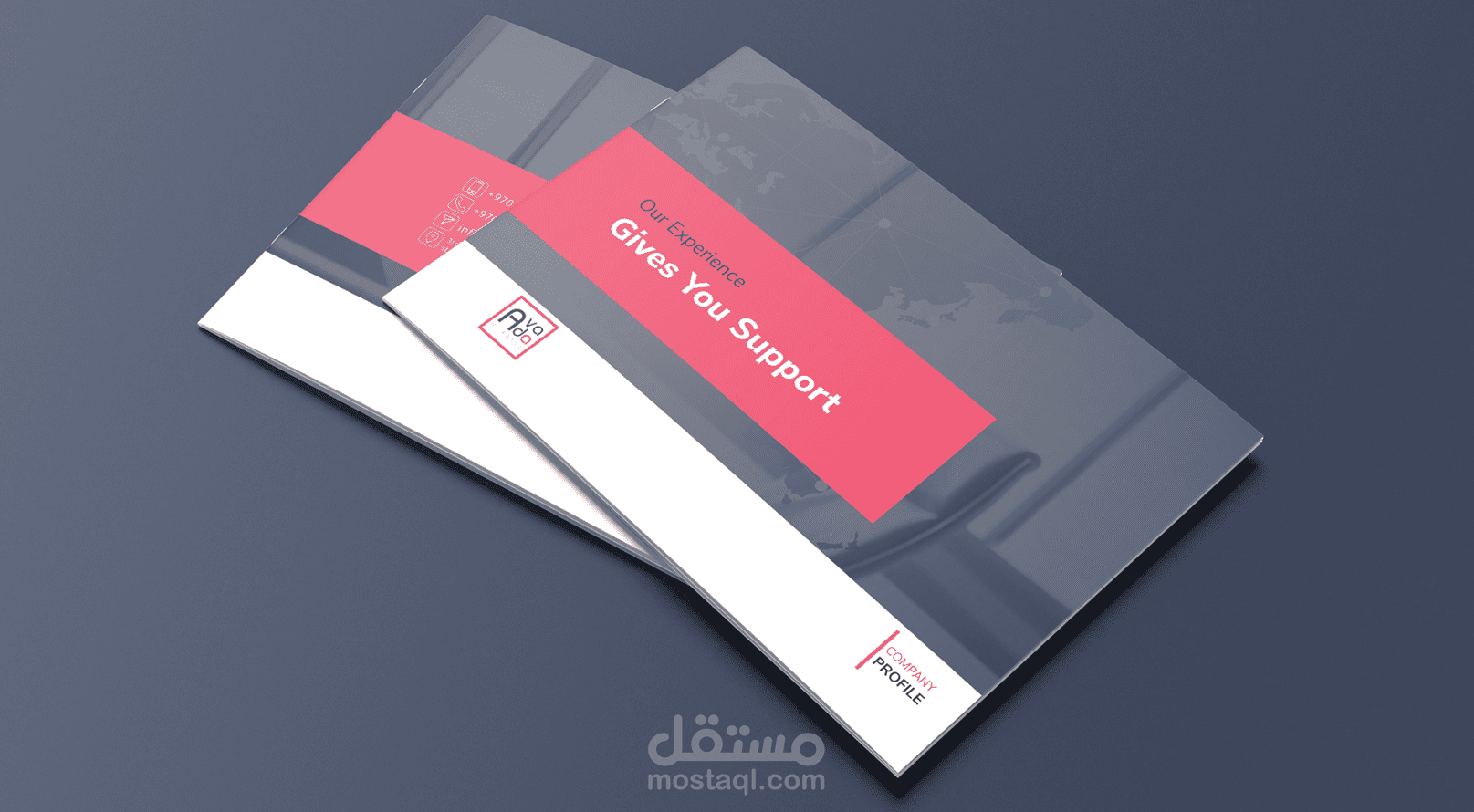 تصميم بروفيال (landscape profile mockup)