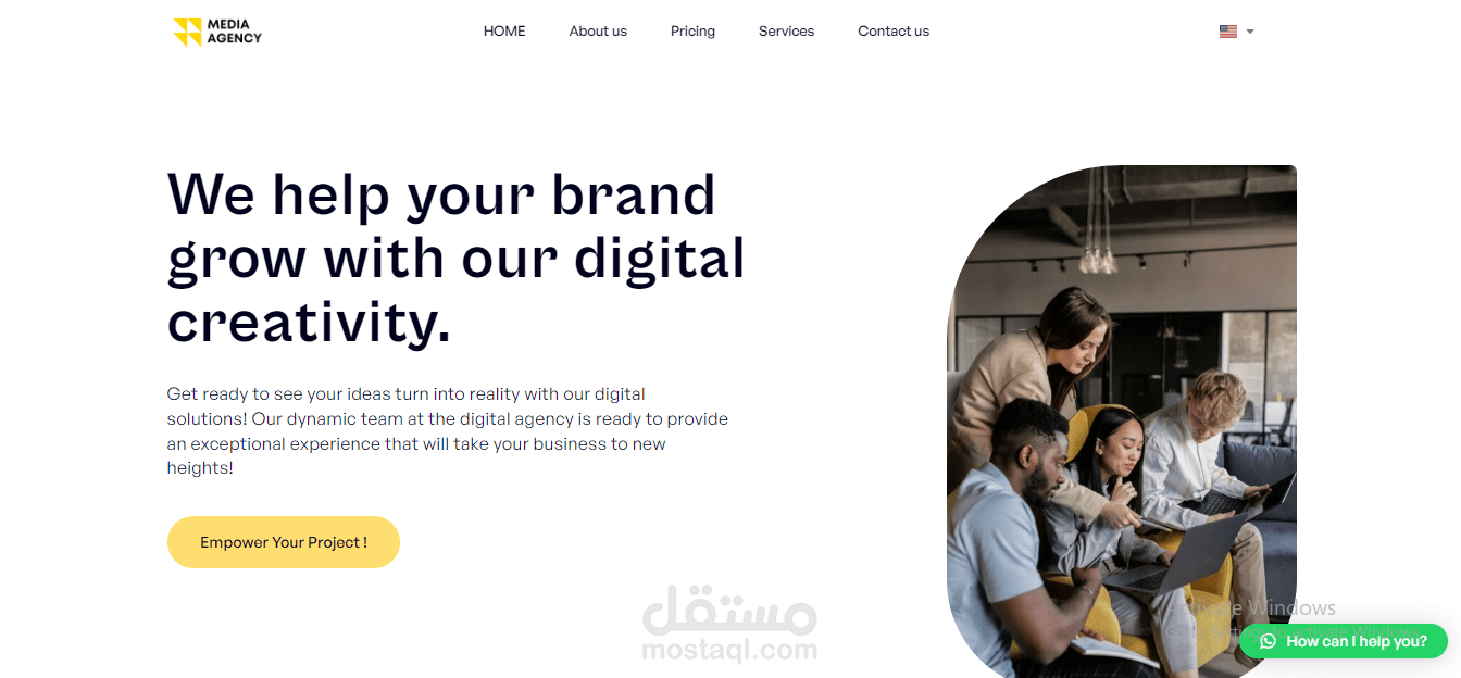 موقع وكالة خدمات رقمية بالووردبريس