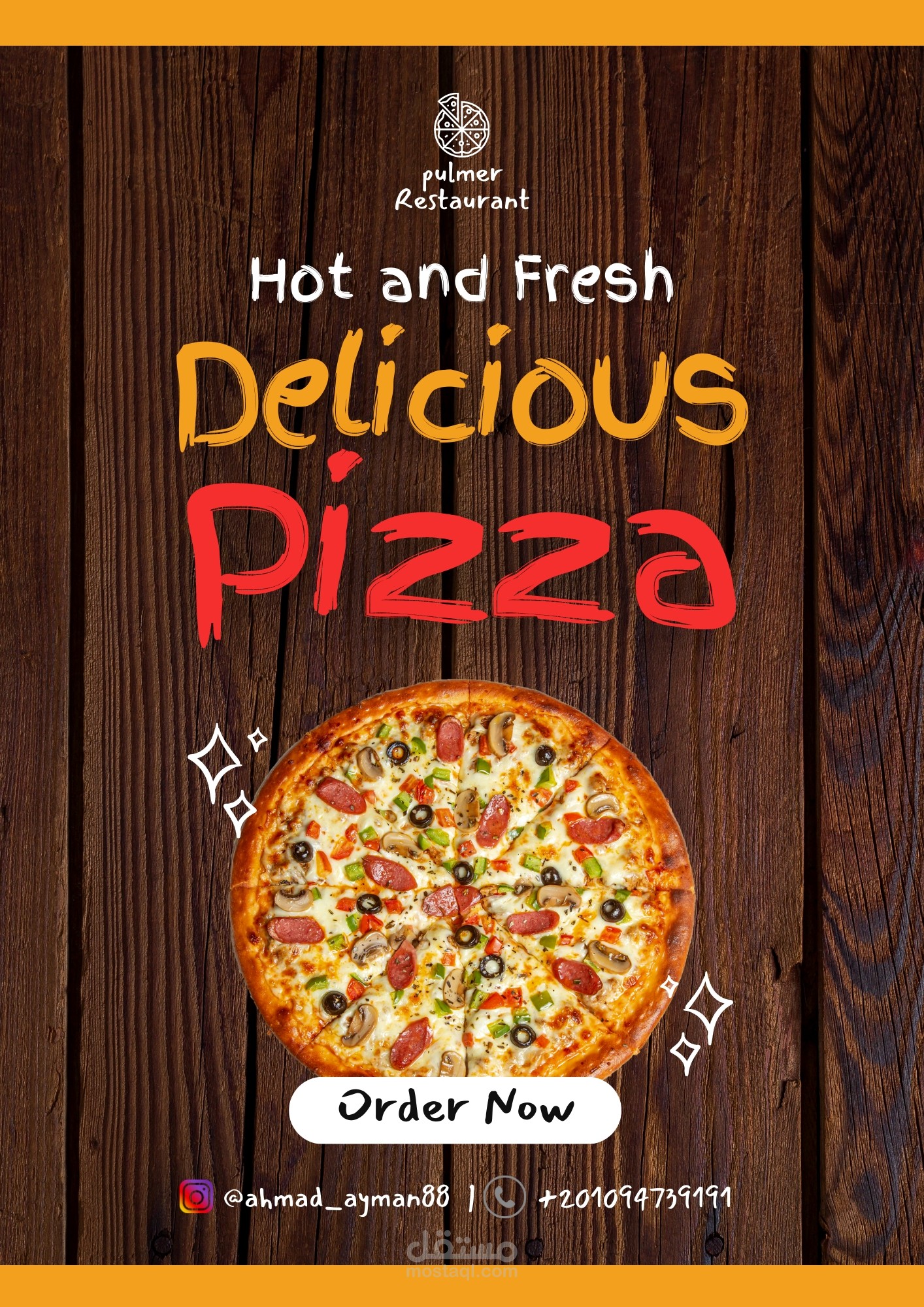 صورة سوشيال ميديا لمطعم بيتزا