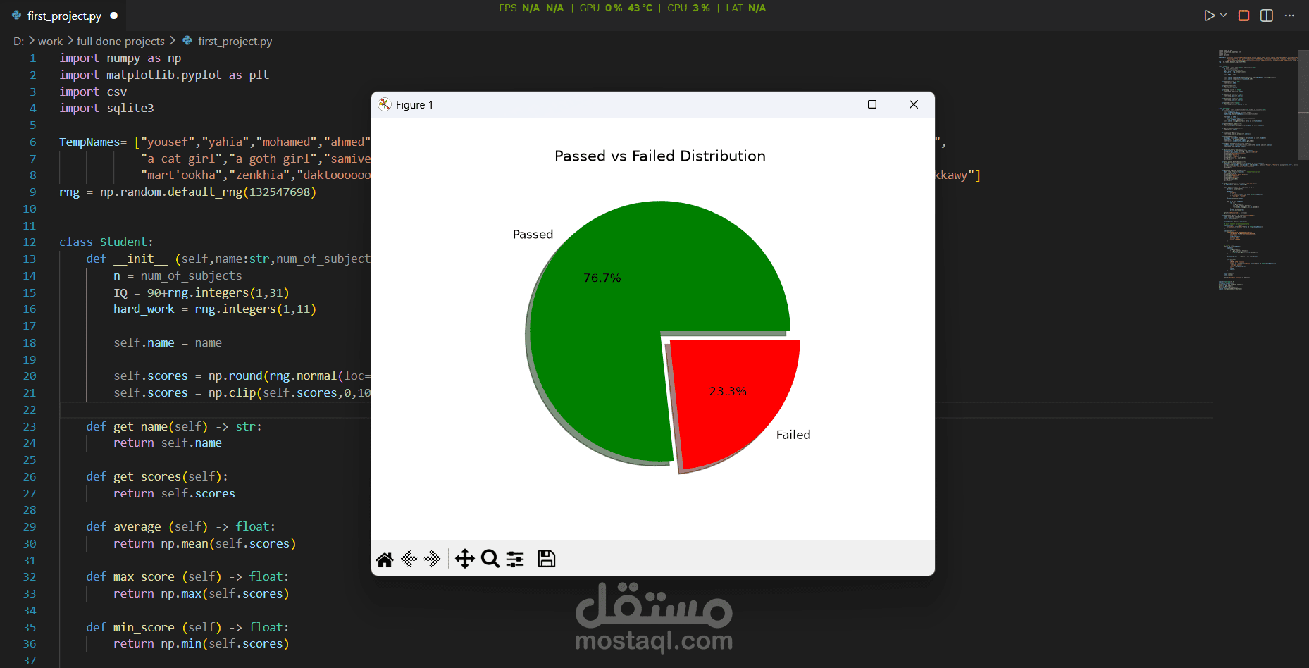 تنظيم بسيط لطلاب و درجاتهم في كل مادة