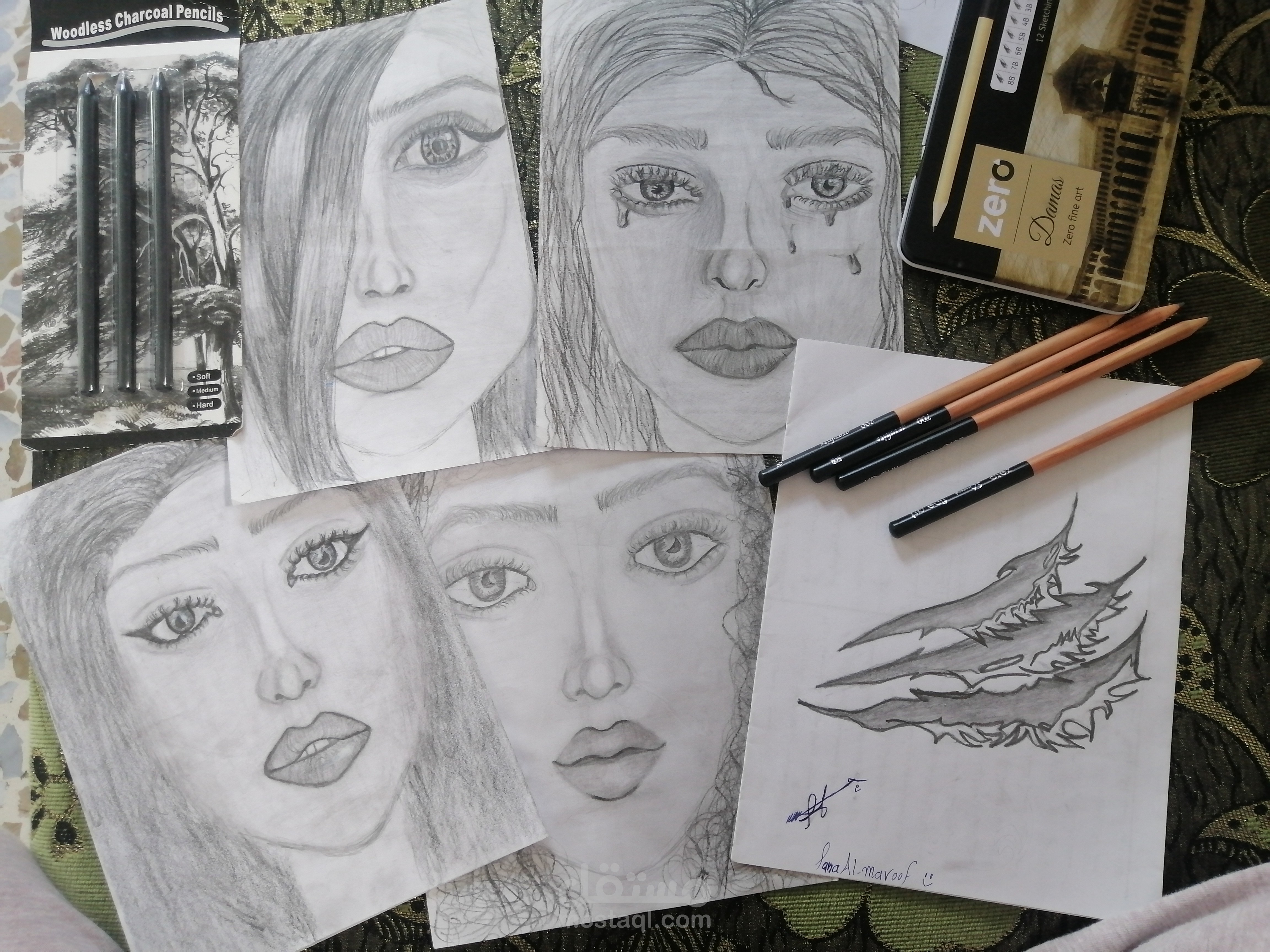 رسم وجوه بشرية