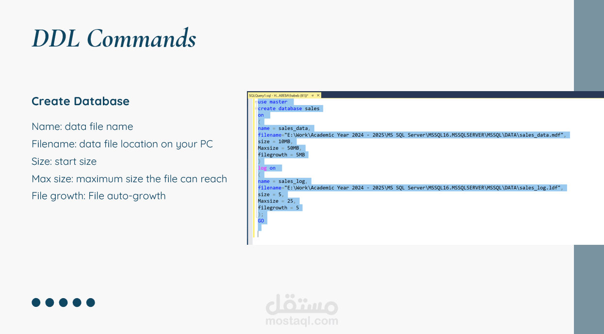 Content Creation for Database