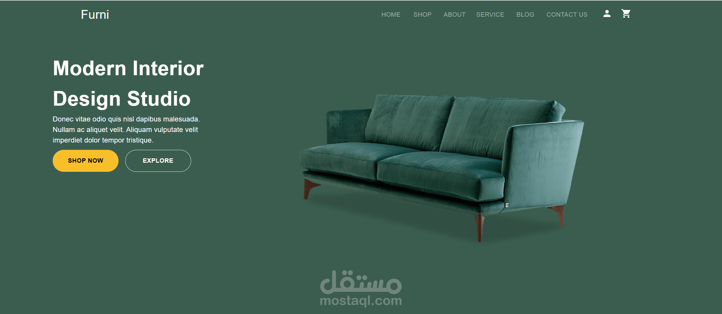 تصميم متجر أثاث حديث باستخدام Material-UI و React