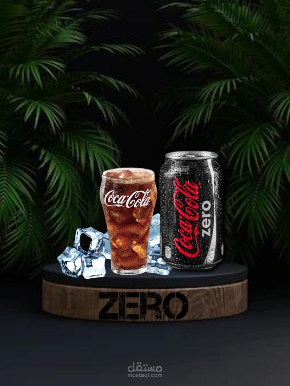 بوستر اعلاني وهمي لشركه كوكاكولا