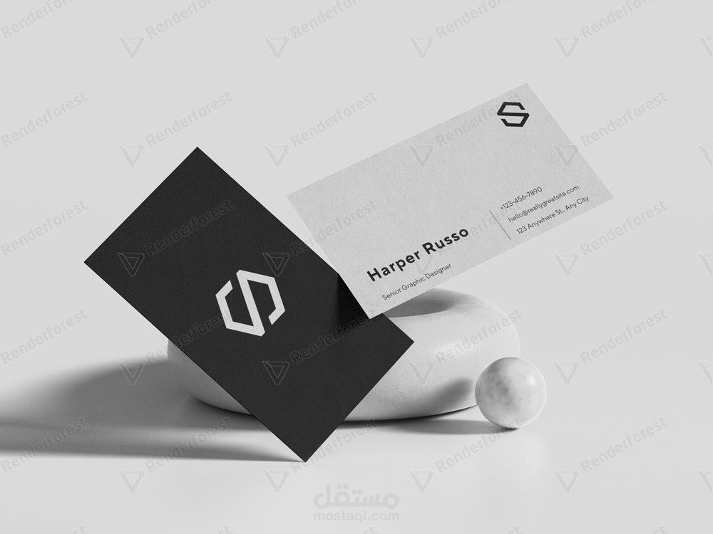 تصميم بطاقة الأعمال البيزنيس كارد باحترافية (business card)