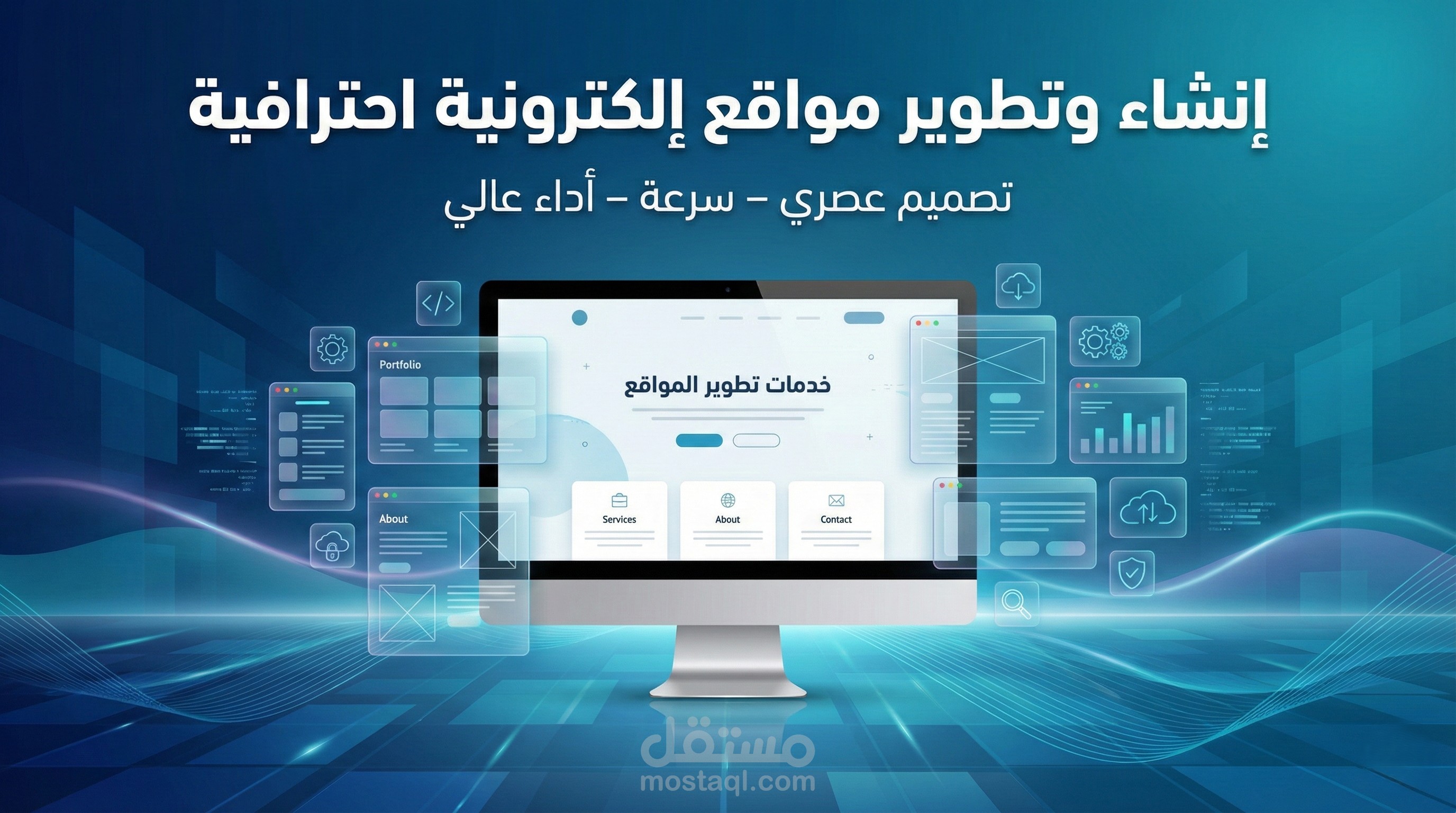 برمجة مواقع ويب احترافية مخصصة متوافقة مع جميع الشاشات (Responsive)